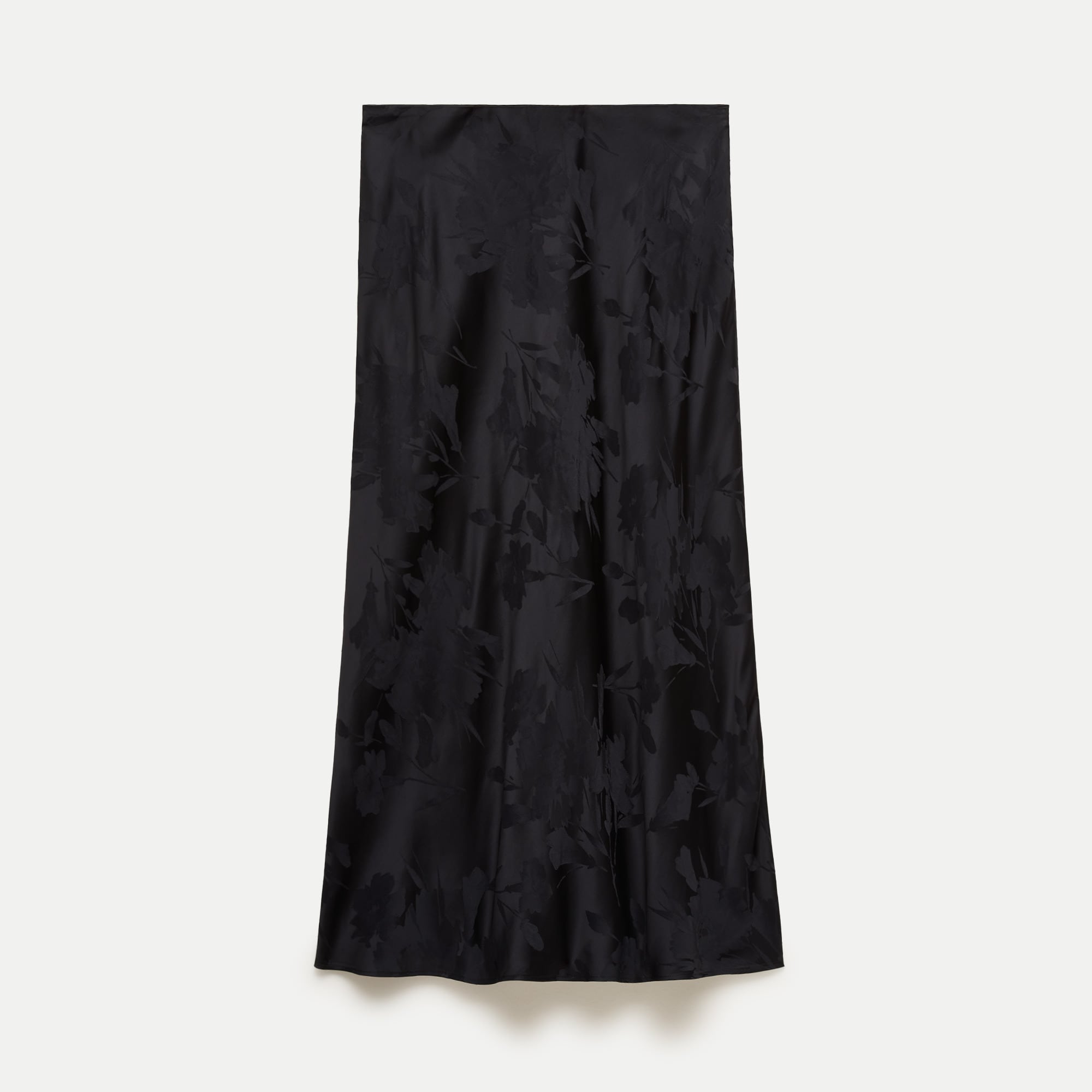 Gwyneth lace column slip skirt in double-faced satin jacquard