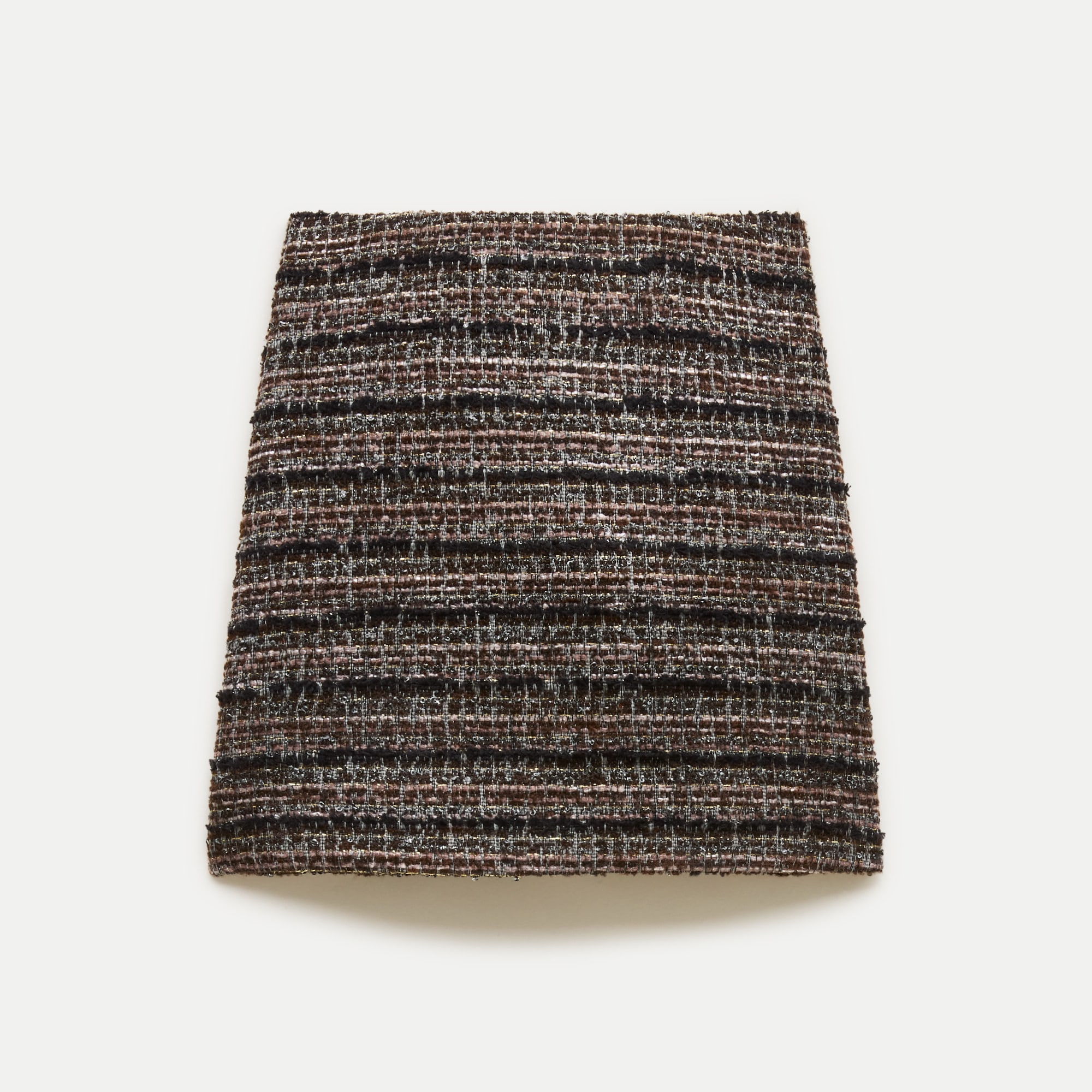 Fairfax mini skirt in striped metallic tweed