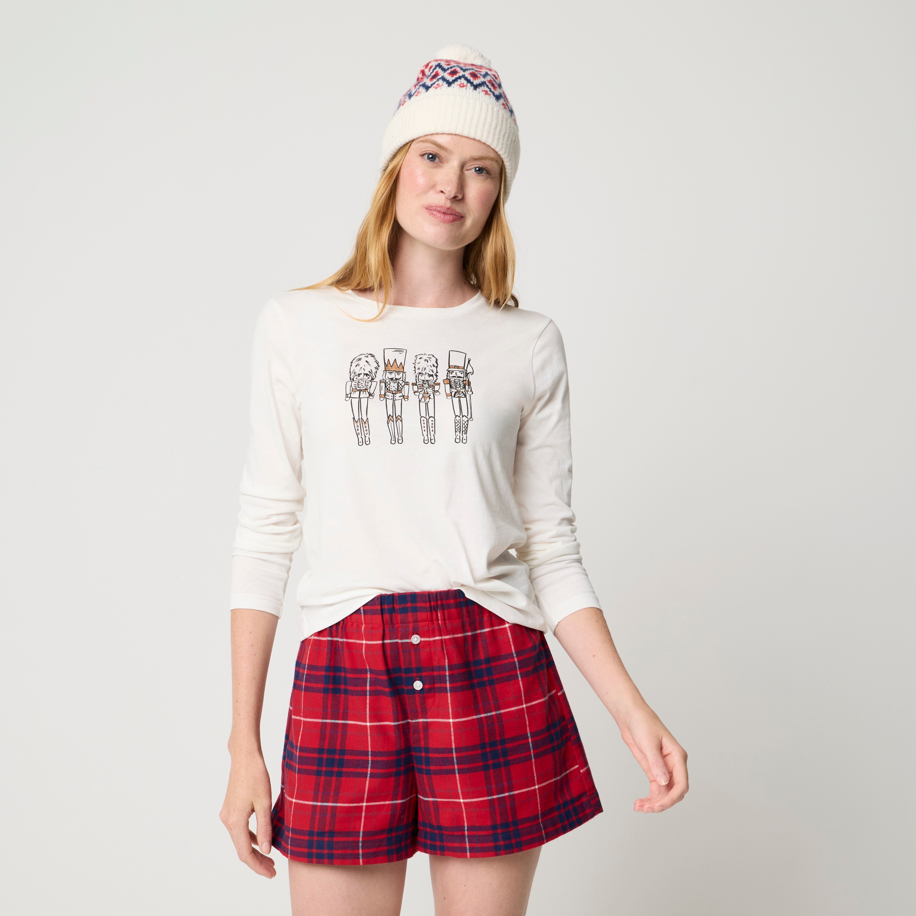 Long-sleeve 100% cotton nutcrackers graphic tee