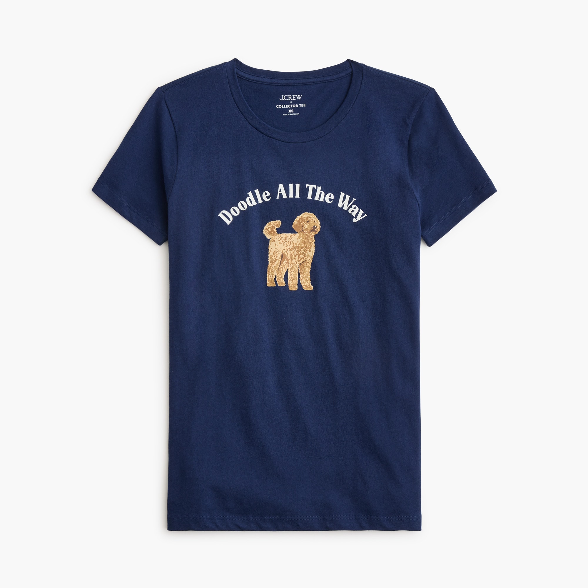 100% cotton "doodle all the way" dog graphic tee