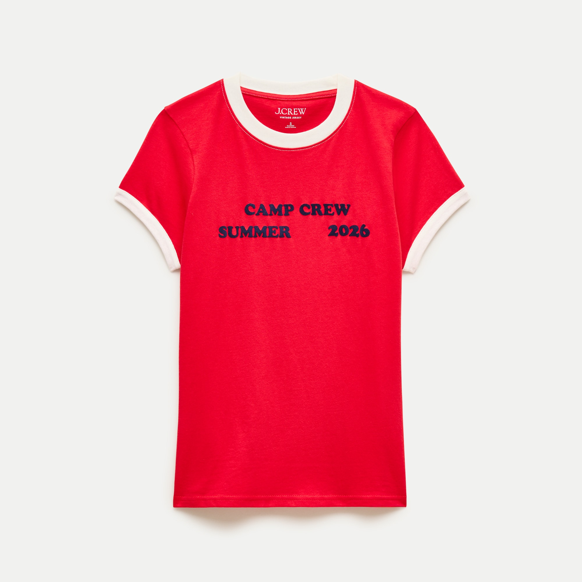 Camp Crew ringer T-shirt in vintage jersey