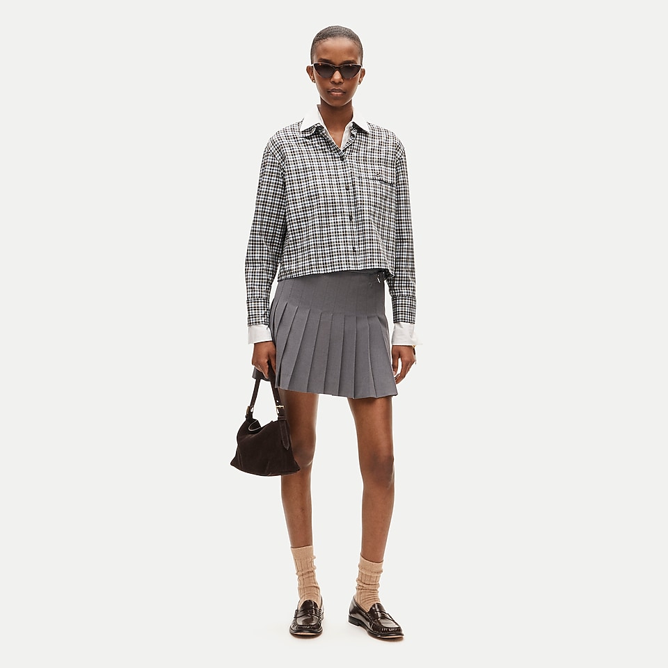 Silk Tunic In Ivory Poppy Floral Print For Women | J.Crew