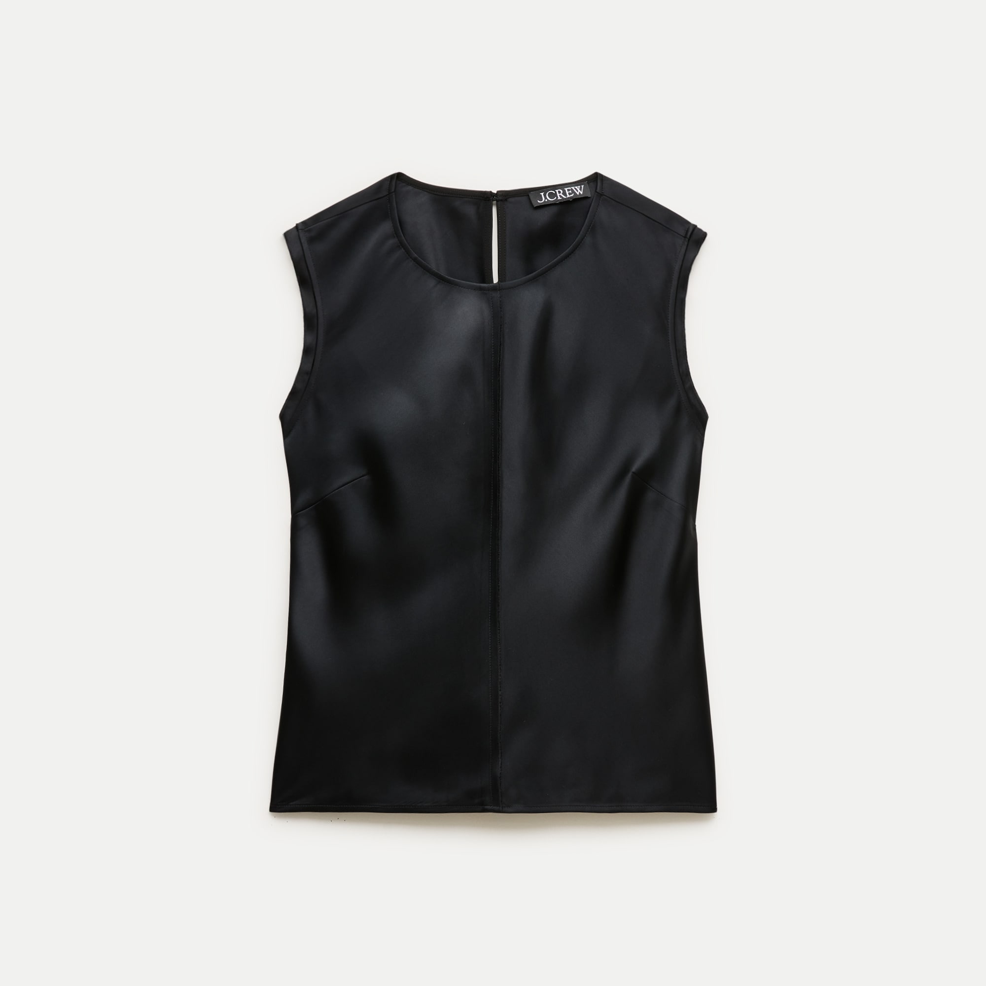 Shell top in double-faced satin
