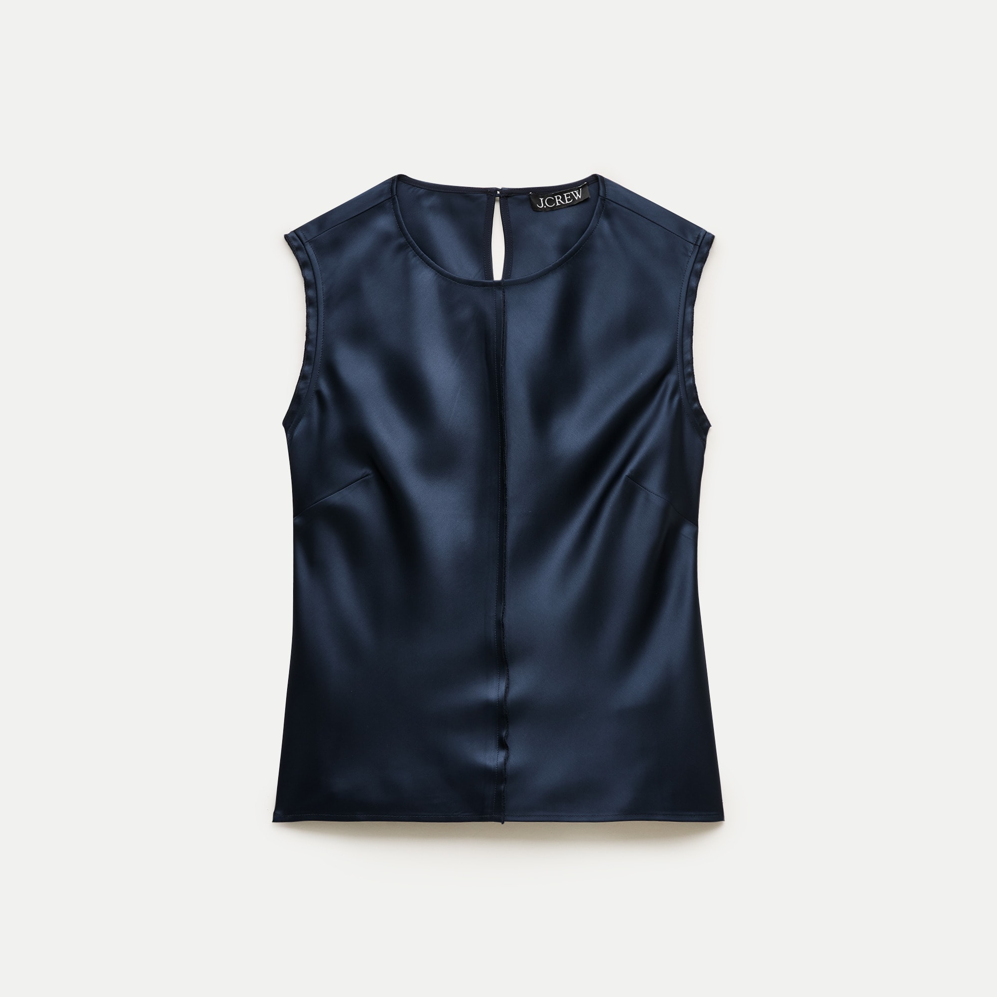 Shell top in double-faced satin