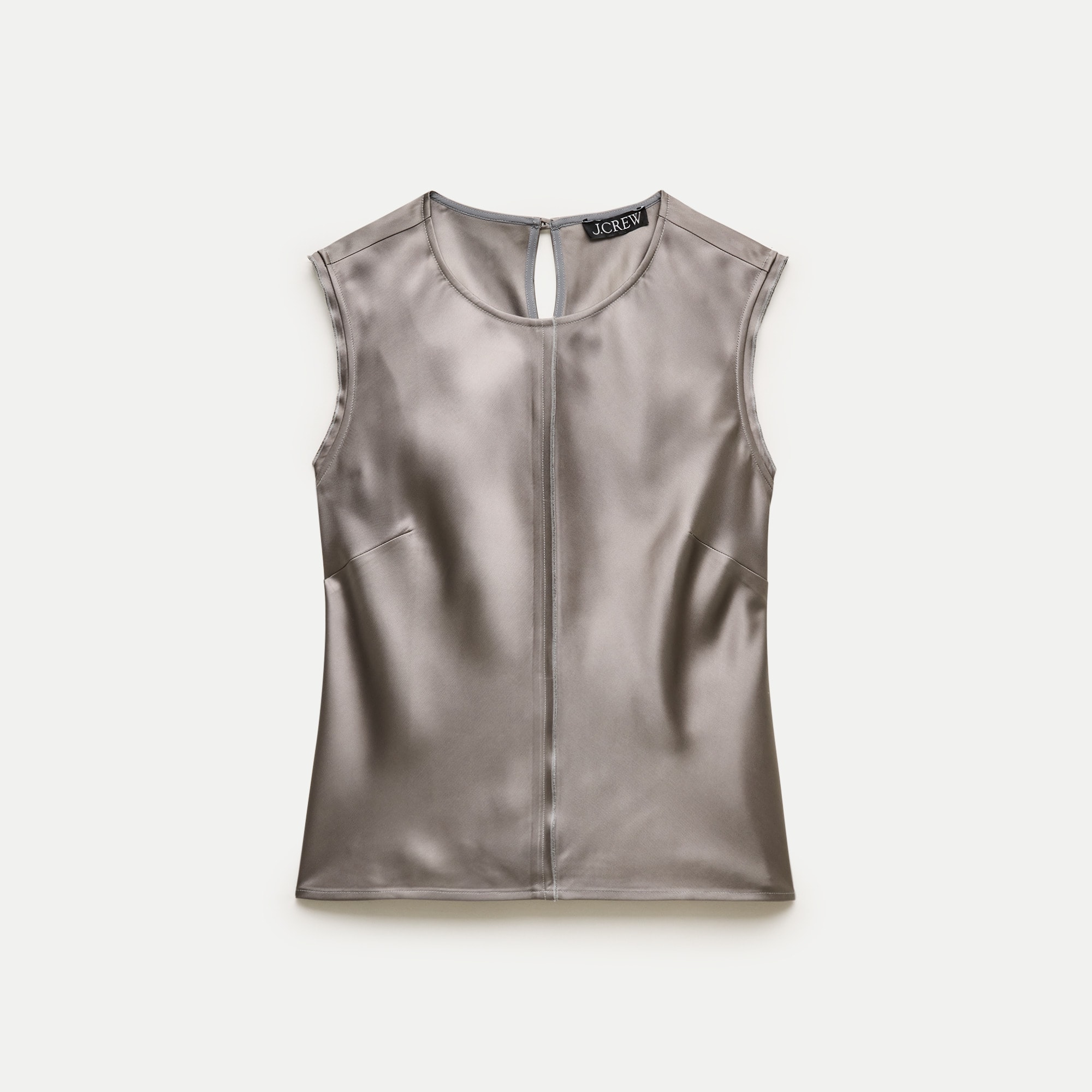 Shell top in double-faced satin
