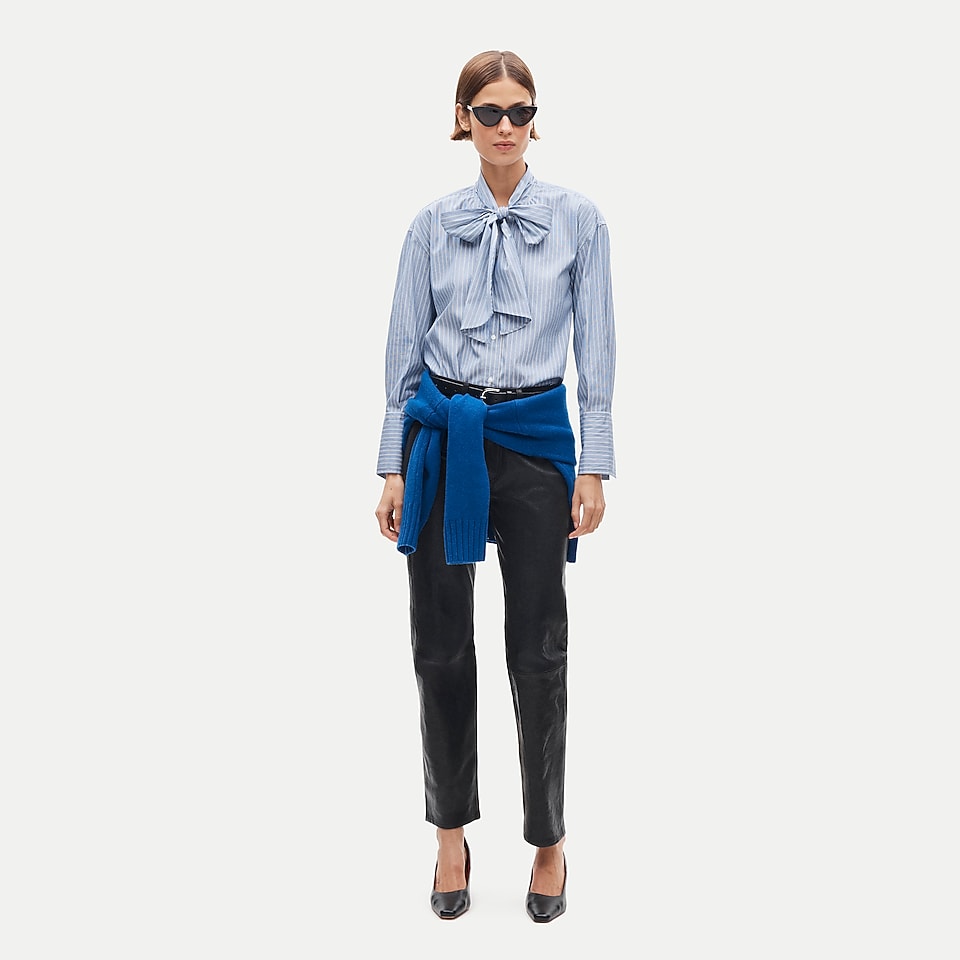 Gamine Puff-sleeve Shirt In Stripe For Women | J.Crew