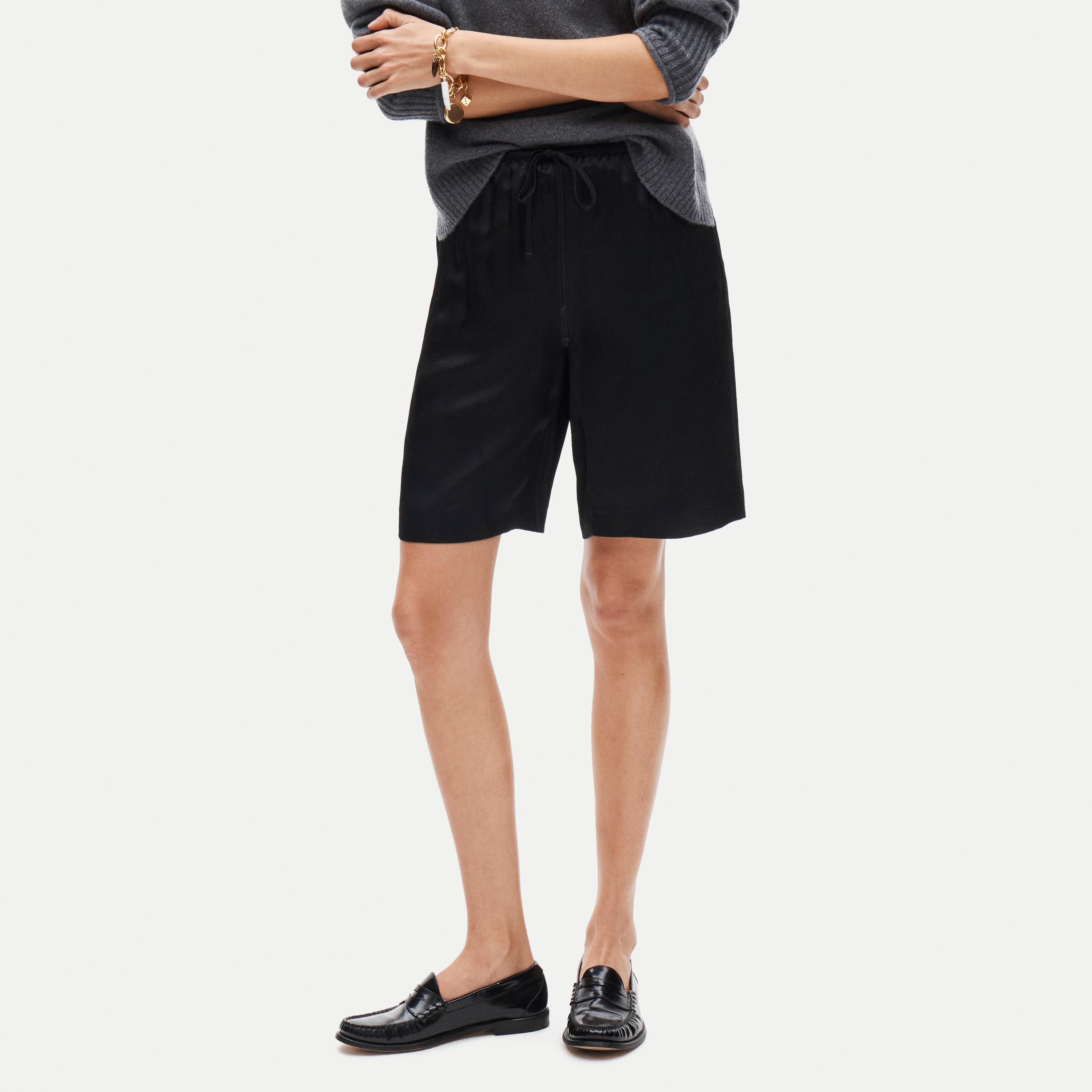 Cosmo bermuda short in viscose charmeuse