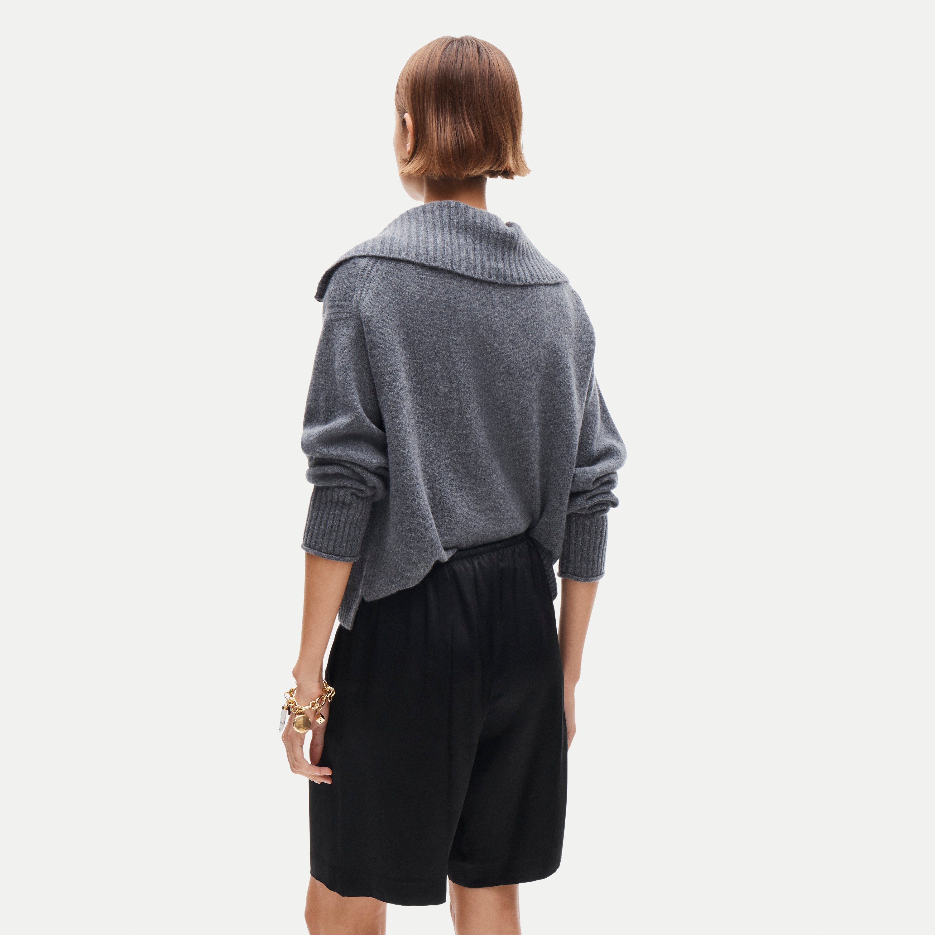 Cosmo bermuda short in viscose charmeuse