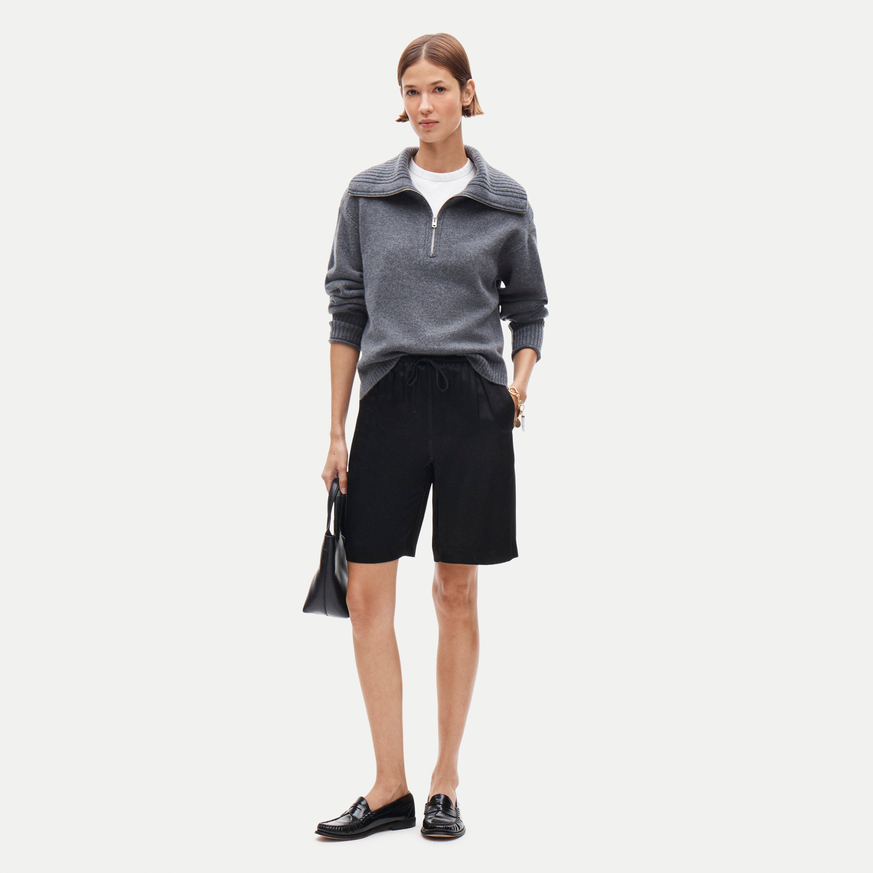 Cosmo bermuda short in viscose charmeuse
