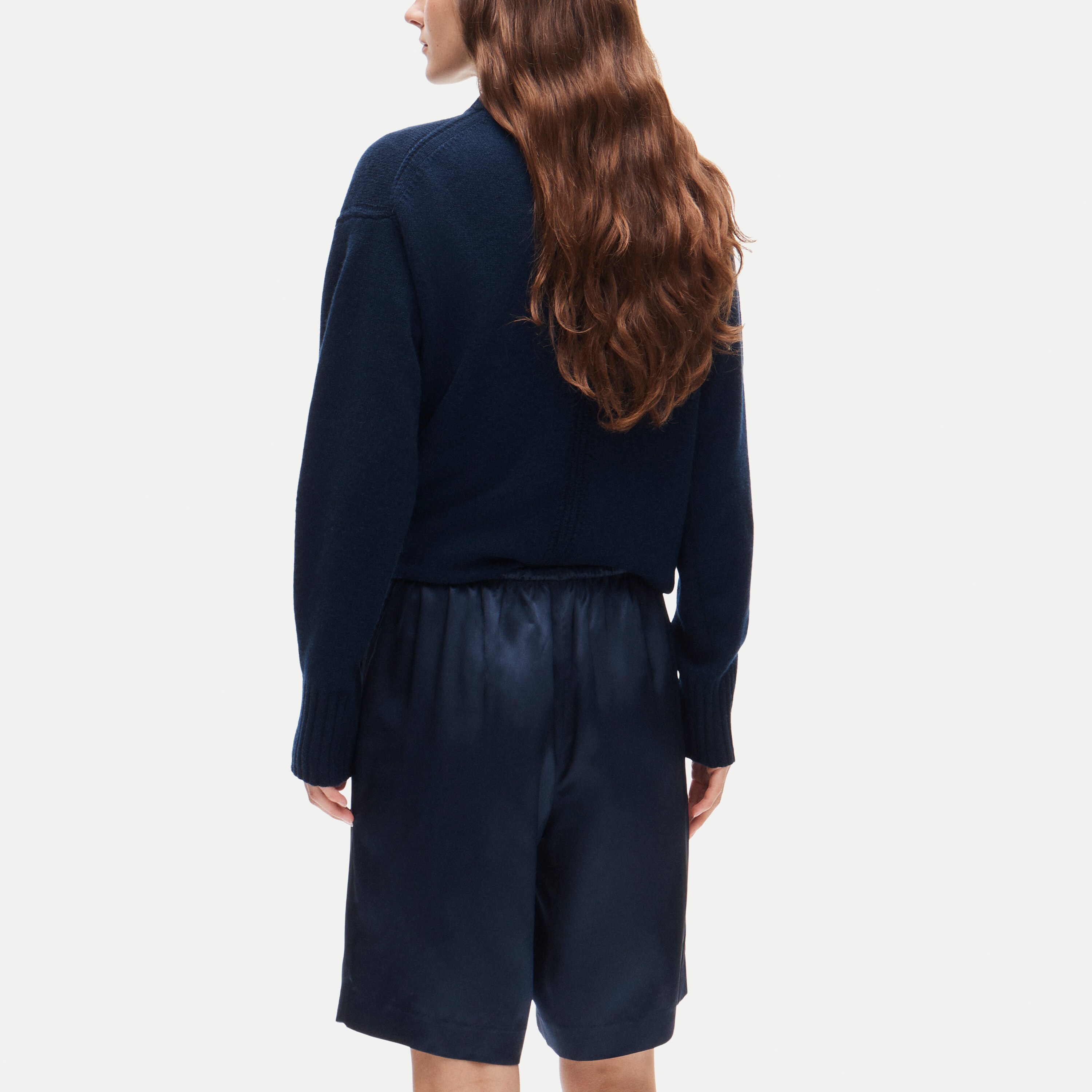 Cosmo bermuda short in viscose charmeuse