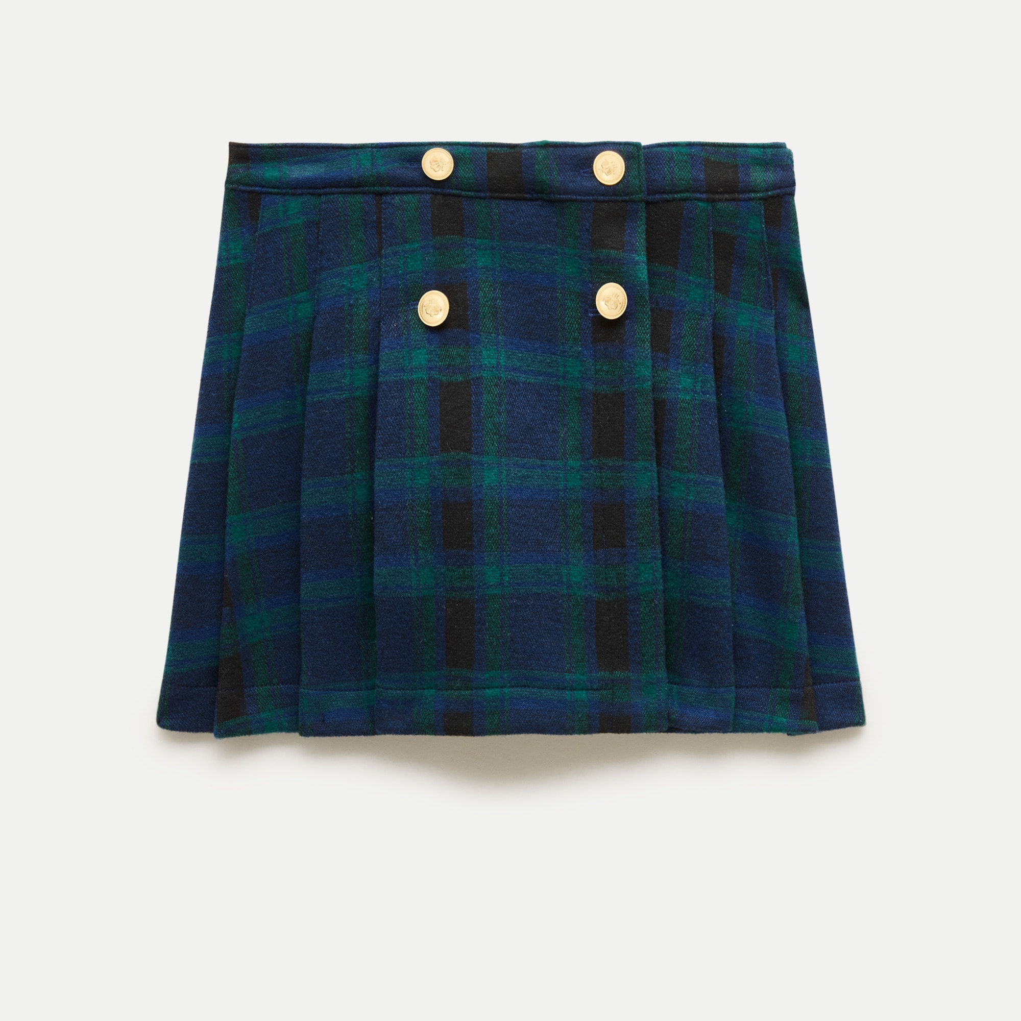 Girls' Seaboard soft-knit skirt in tartan