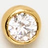 Tiny bezel stud earrings GOLD