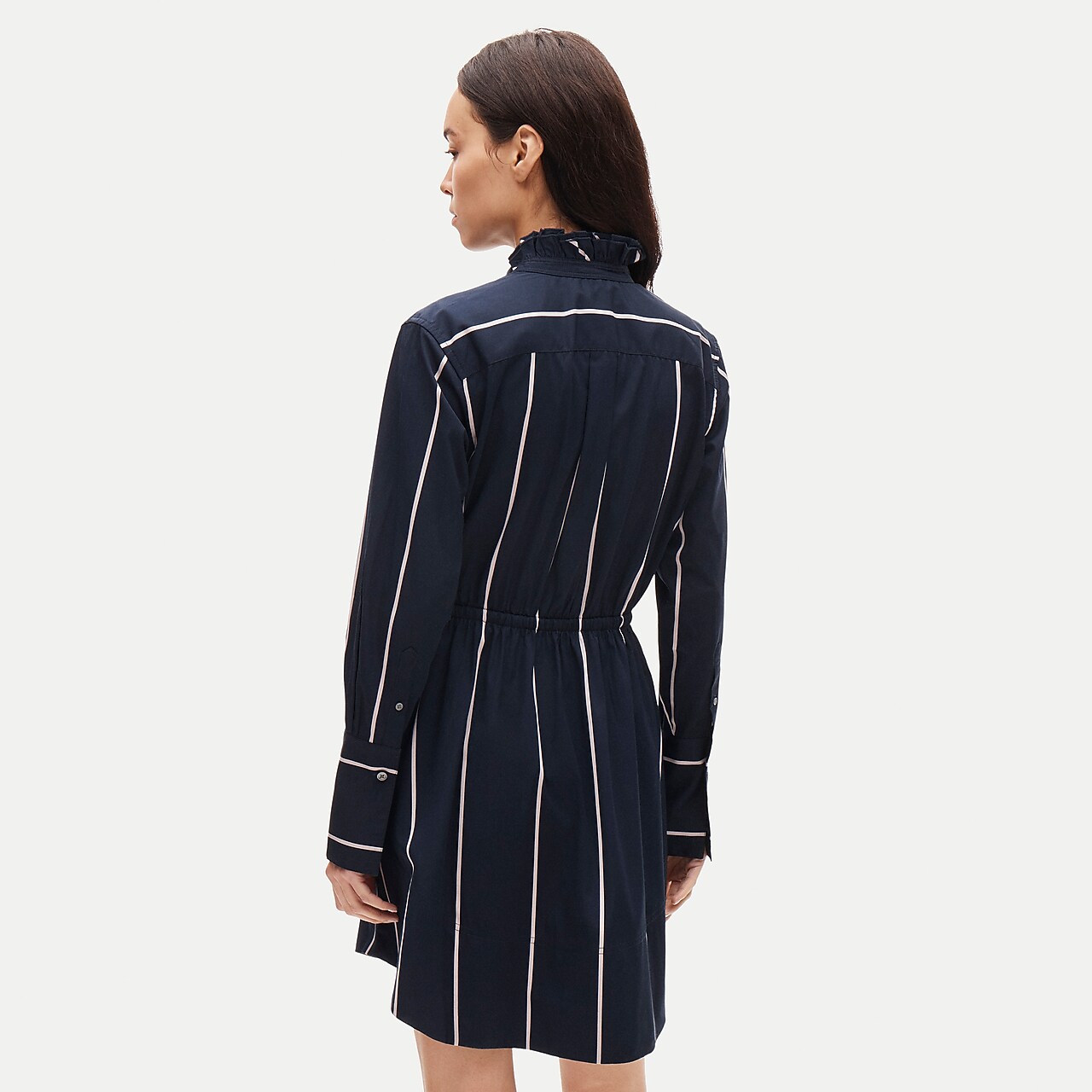 Cerise Shirt-dress In Striped Cotton Poplin For Women | J.Crew
