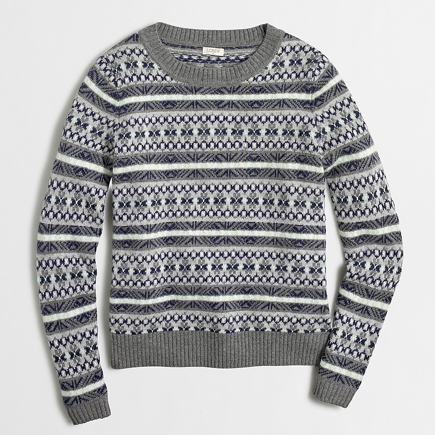 factory: fair isle sweater for women, right side, view zoomed