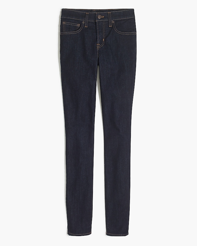 factory: 8" mid-rise skinny jean in rinse wash with 26" inseam for women, right side, view zoomed