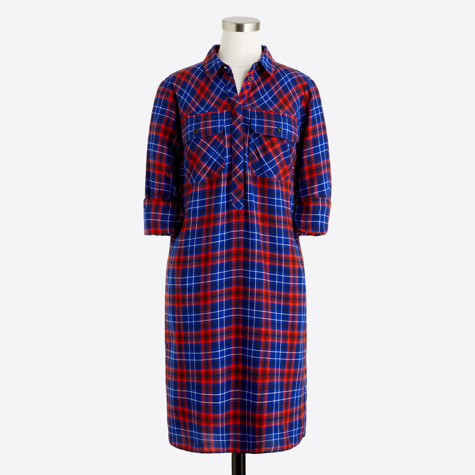 Flannel shirtdress