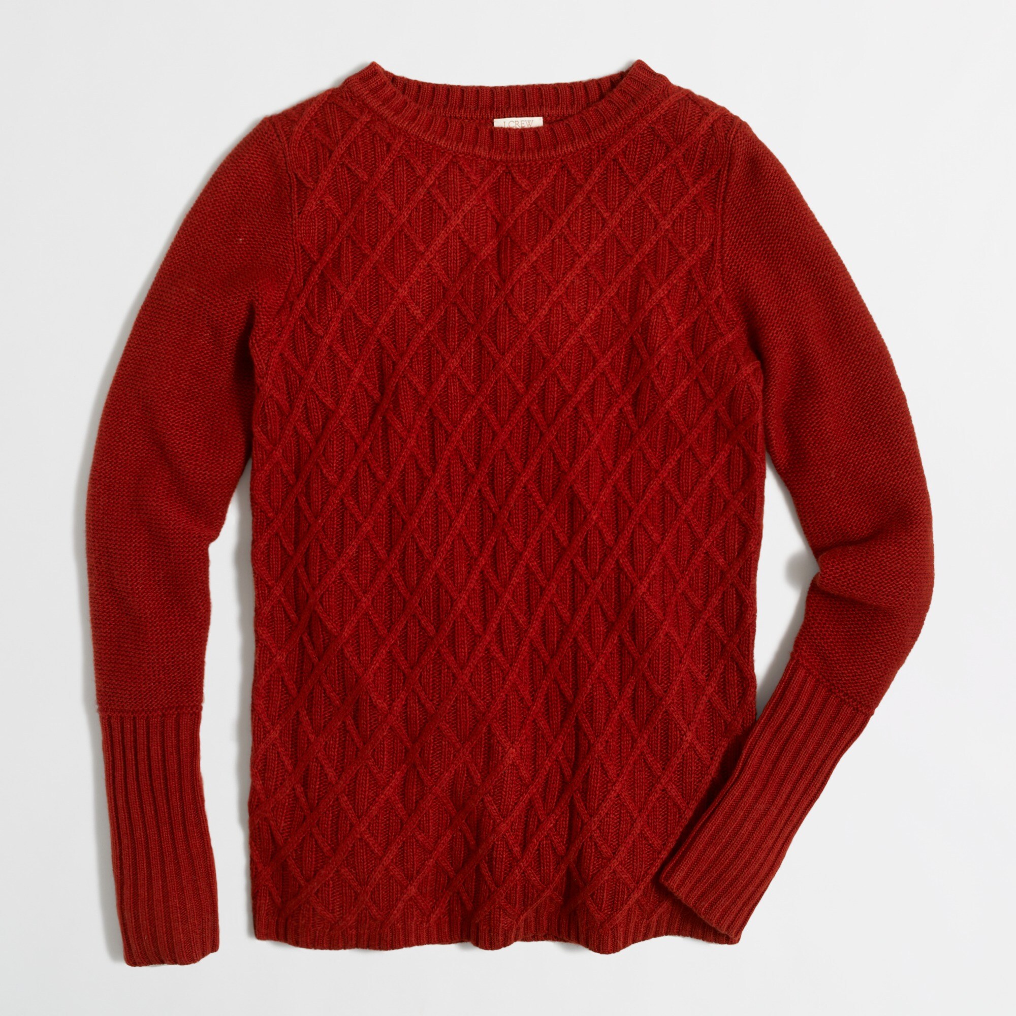 Cable-knit tunic sweater
