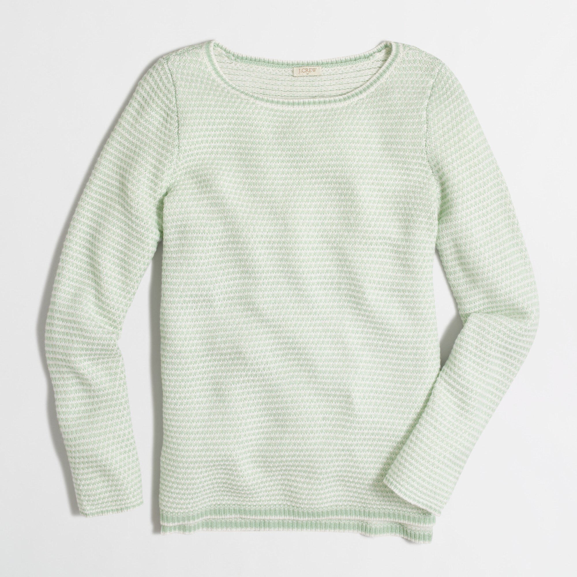 chevron-stitch boatneck sweater for women