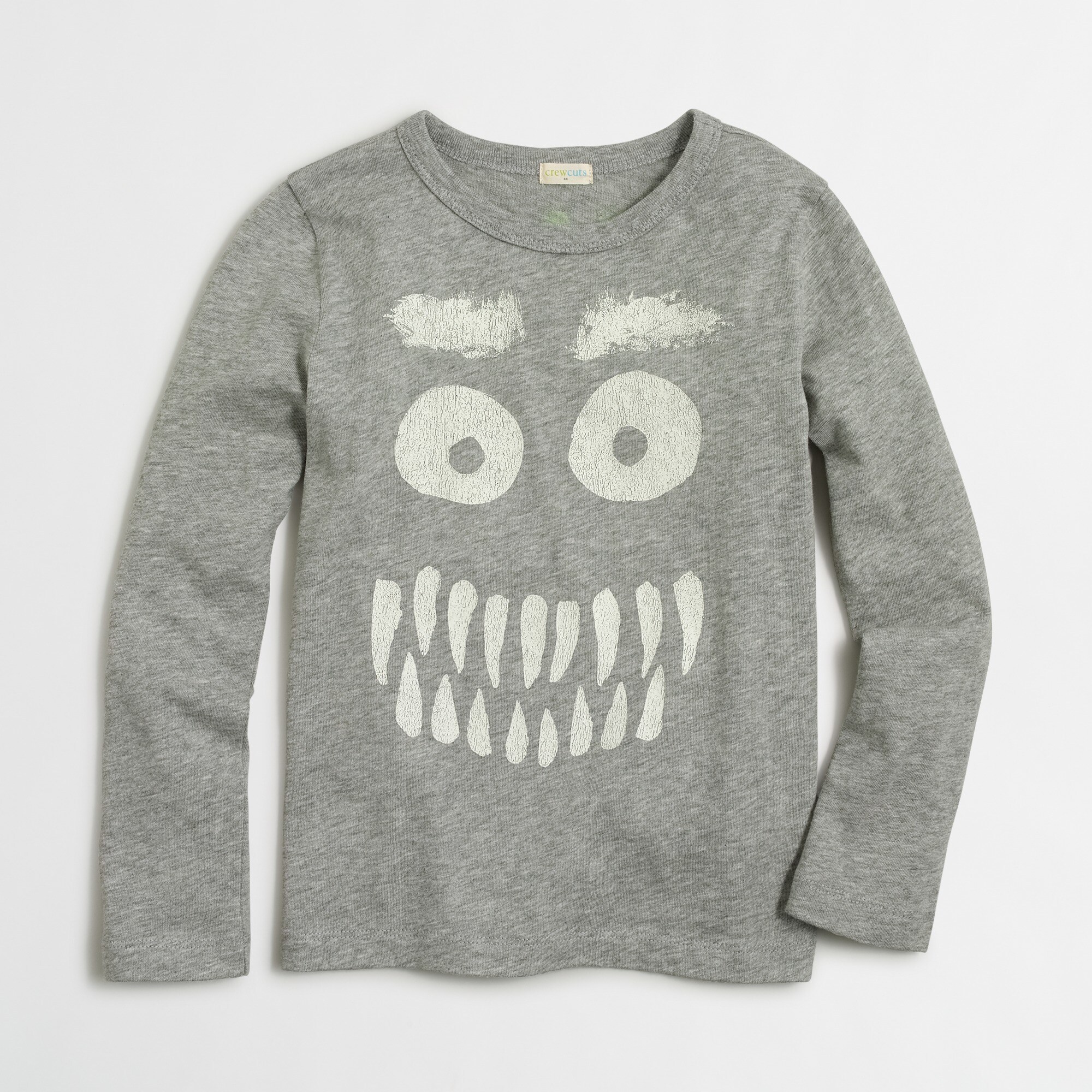 Boys' long-sleeve glow-in-the-dark yeti graphic tee