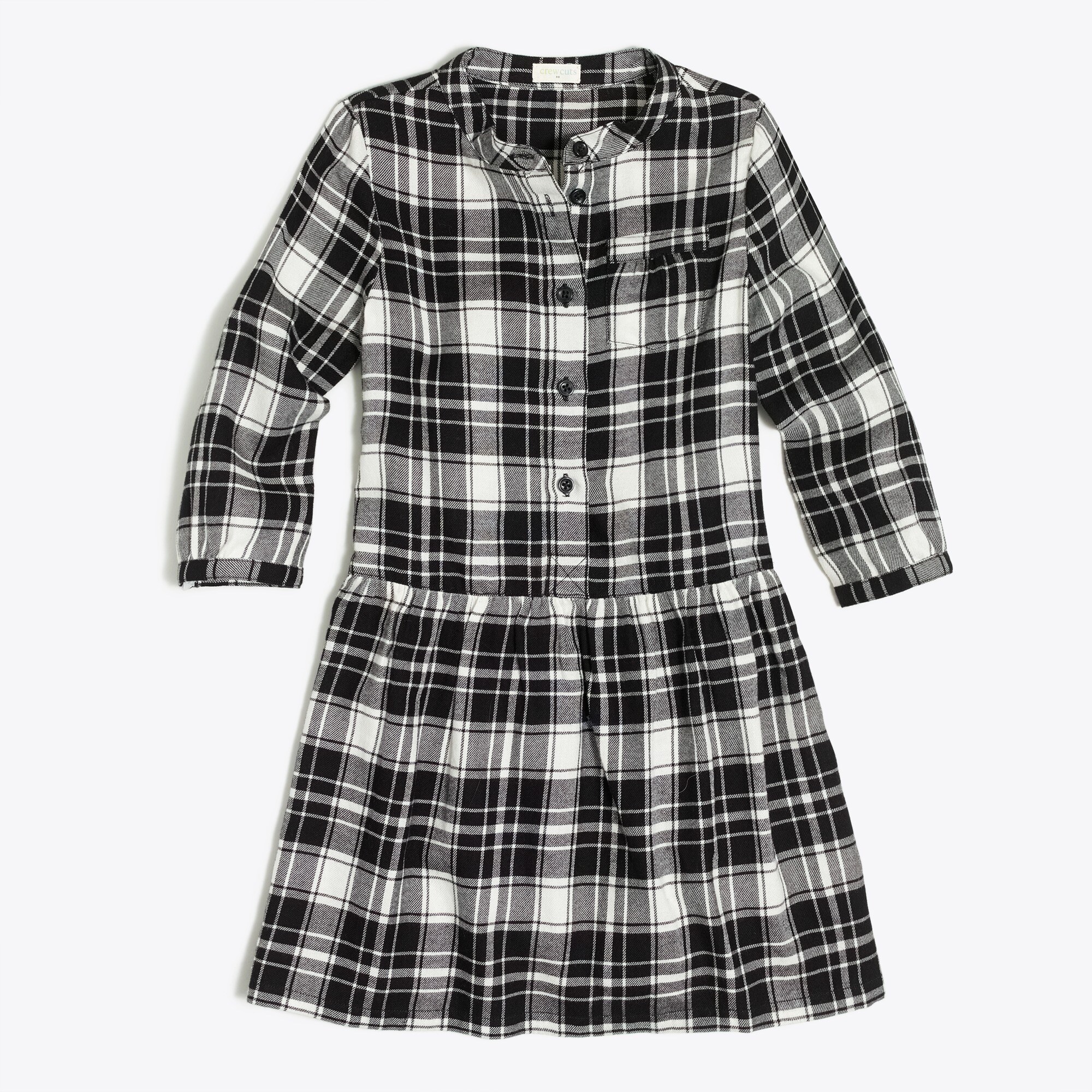 Girls' flannel shirt-dress