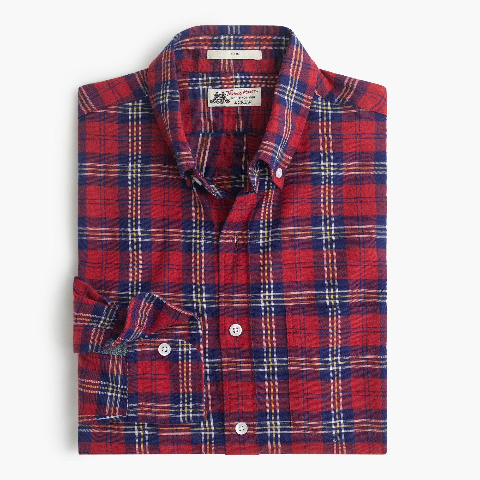 Thomas Mason® For J.Crew Flannel Shirt In Benson Plaid For Men | J