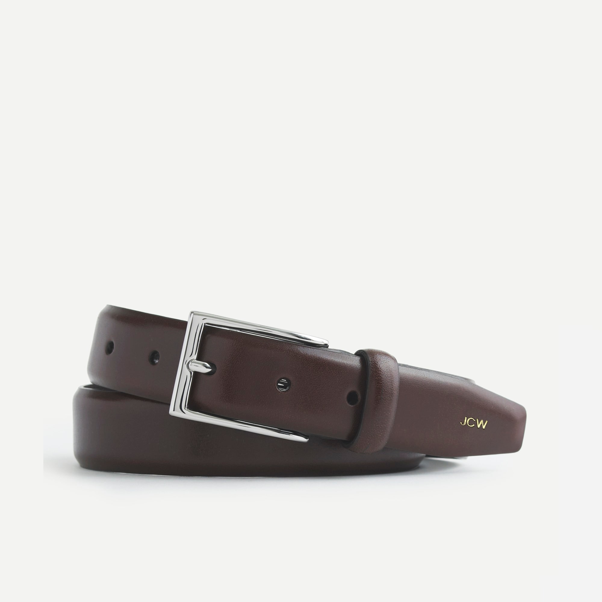 Italian leather dress belt