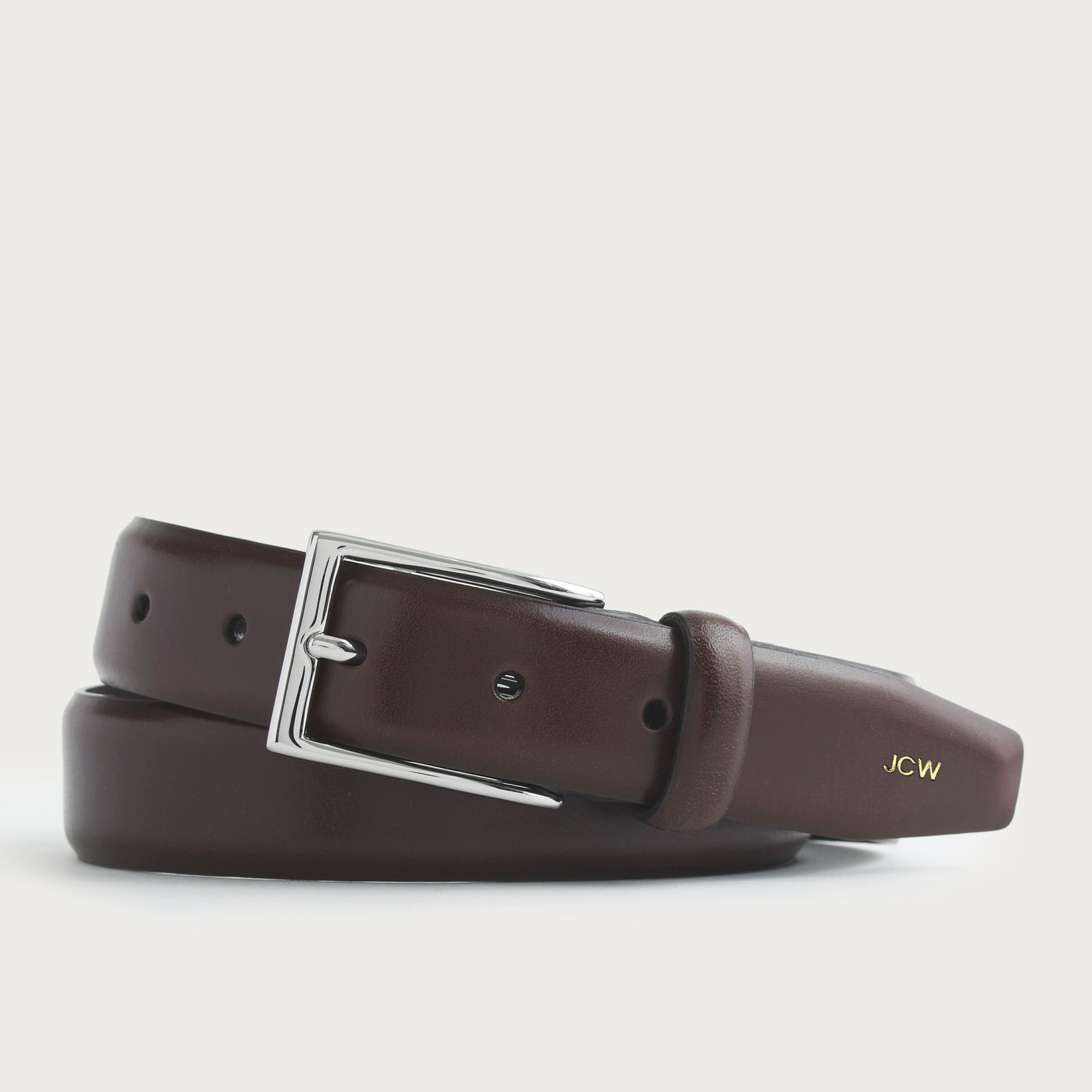 Italian leather dress belt