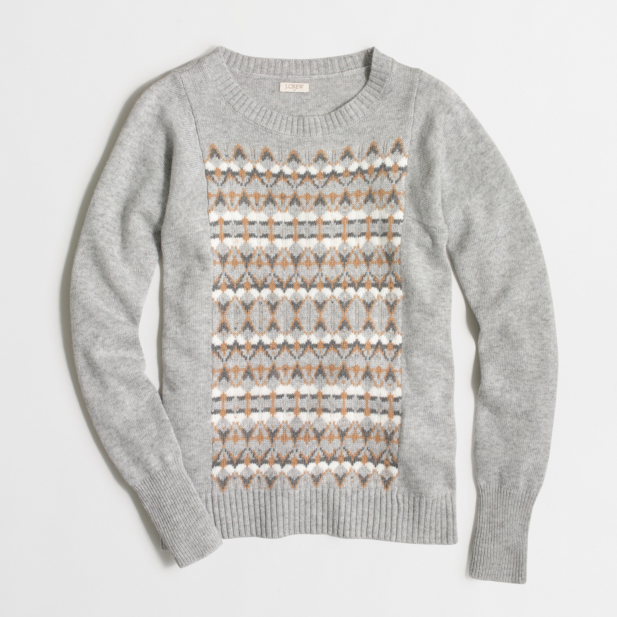 fair isle front sweater for women