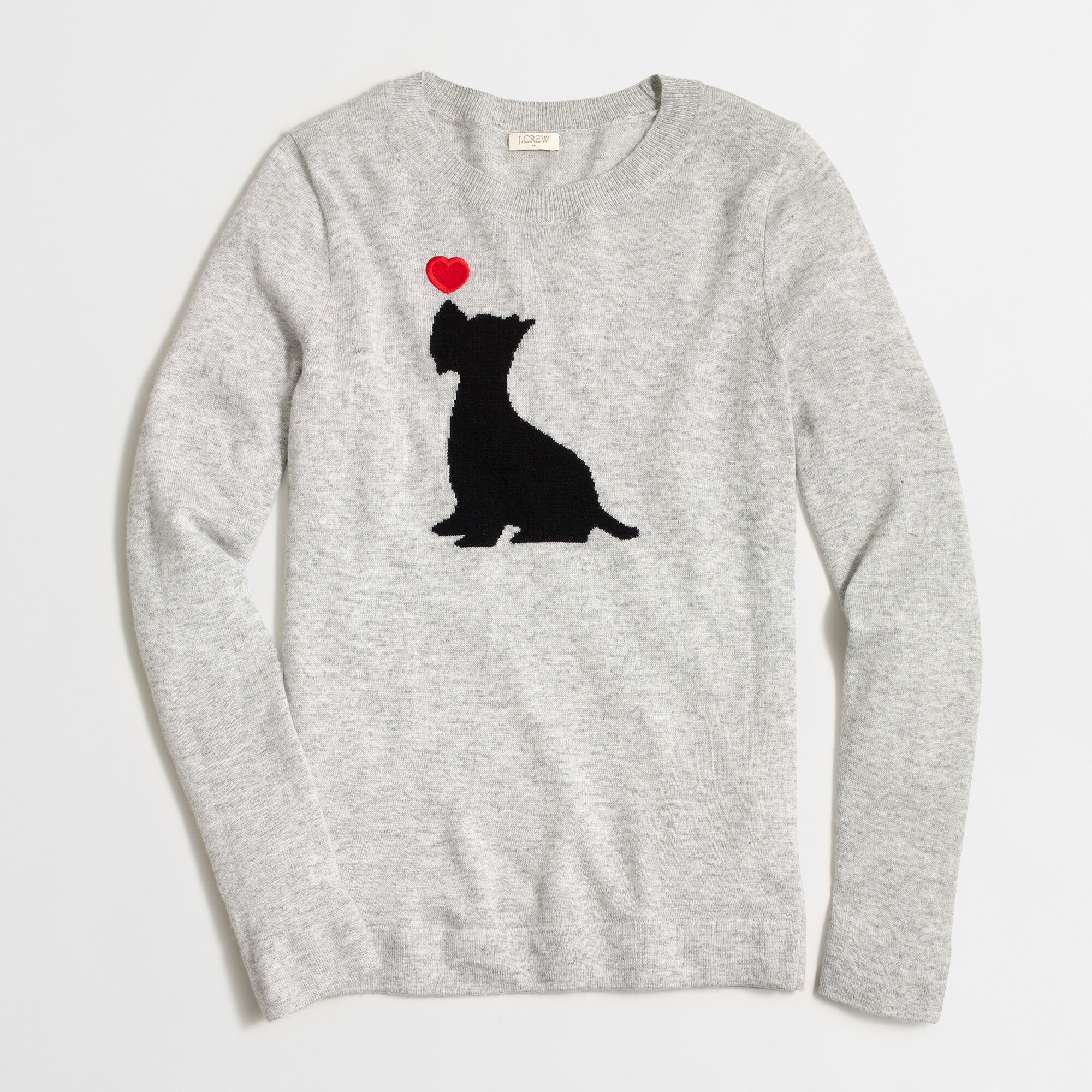 intarsia scottie dog sweater for women