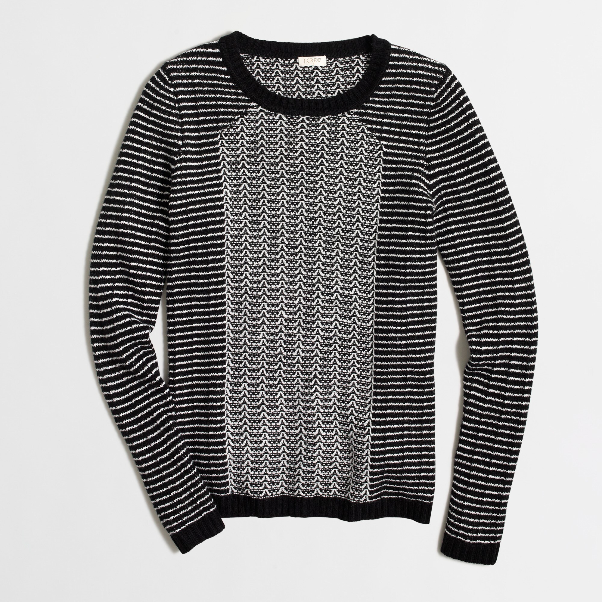 Striped chevron-stitch sweater