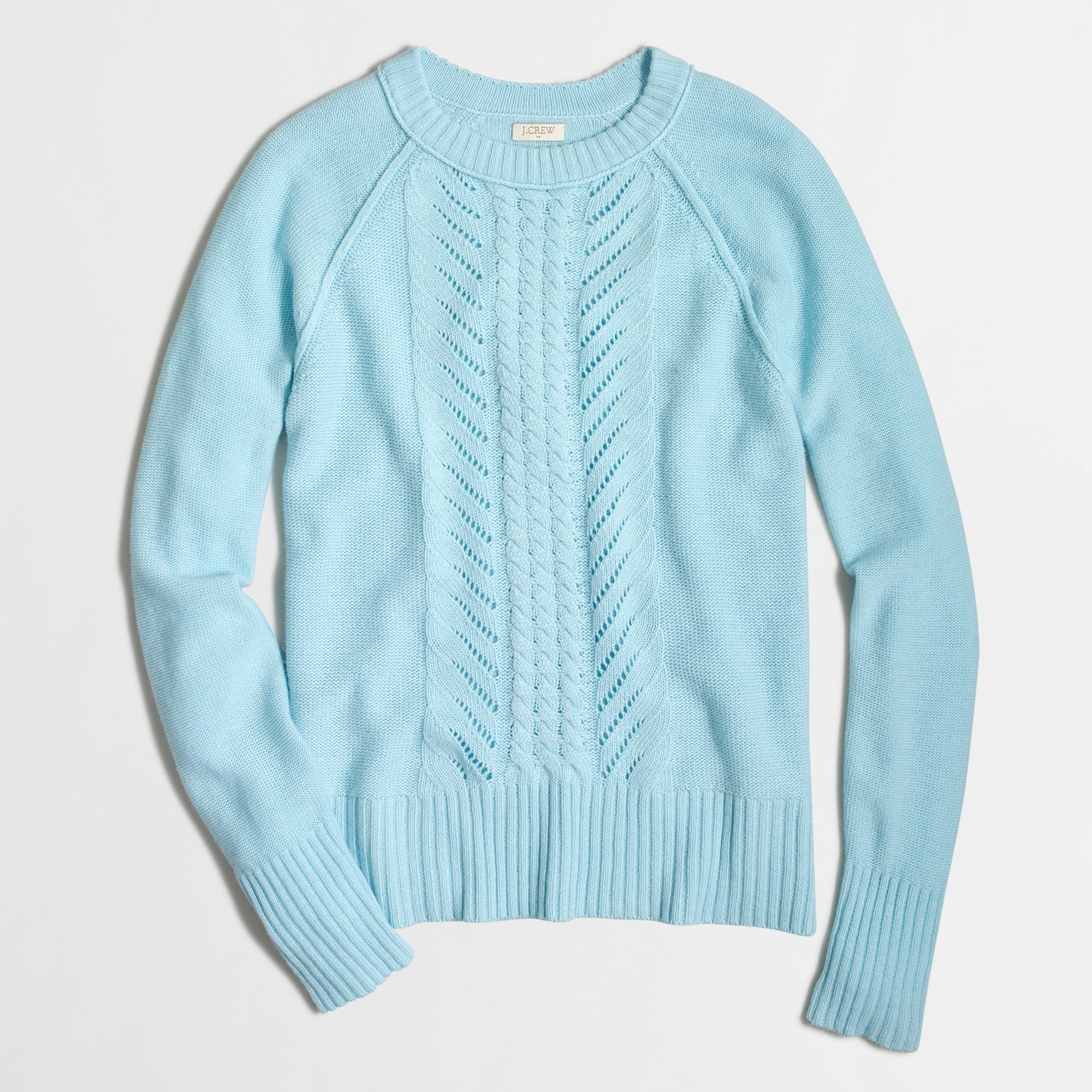 Pointelle cable-knit sweater