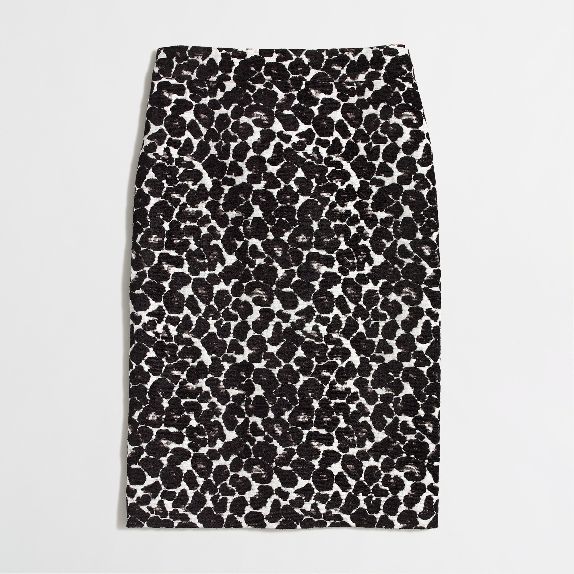 Leopard jacquard pencil skirt