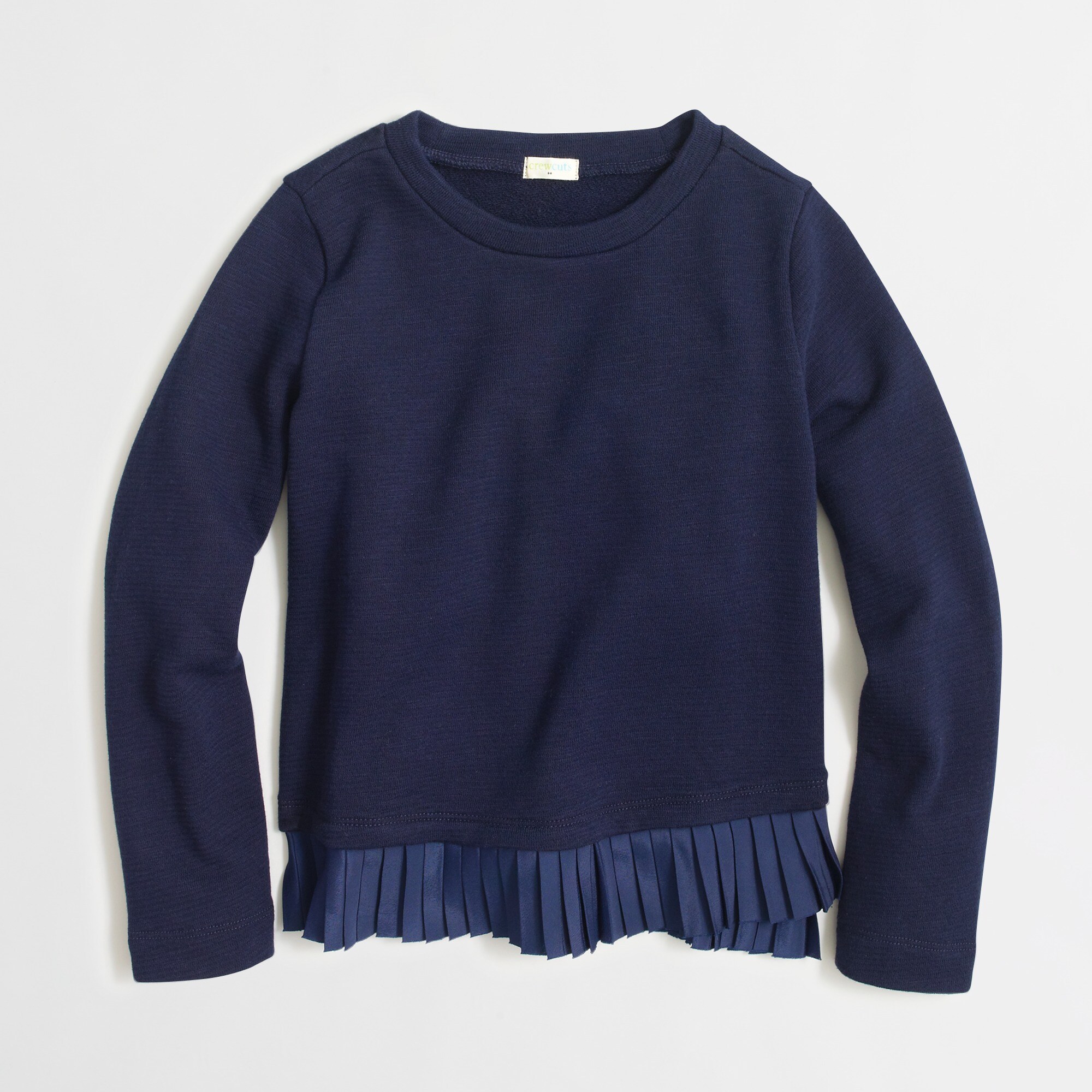 Girls' ruffle-hem sweatshirt