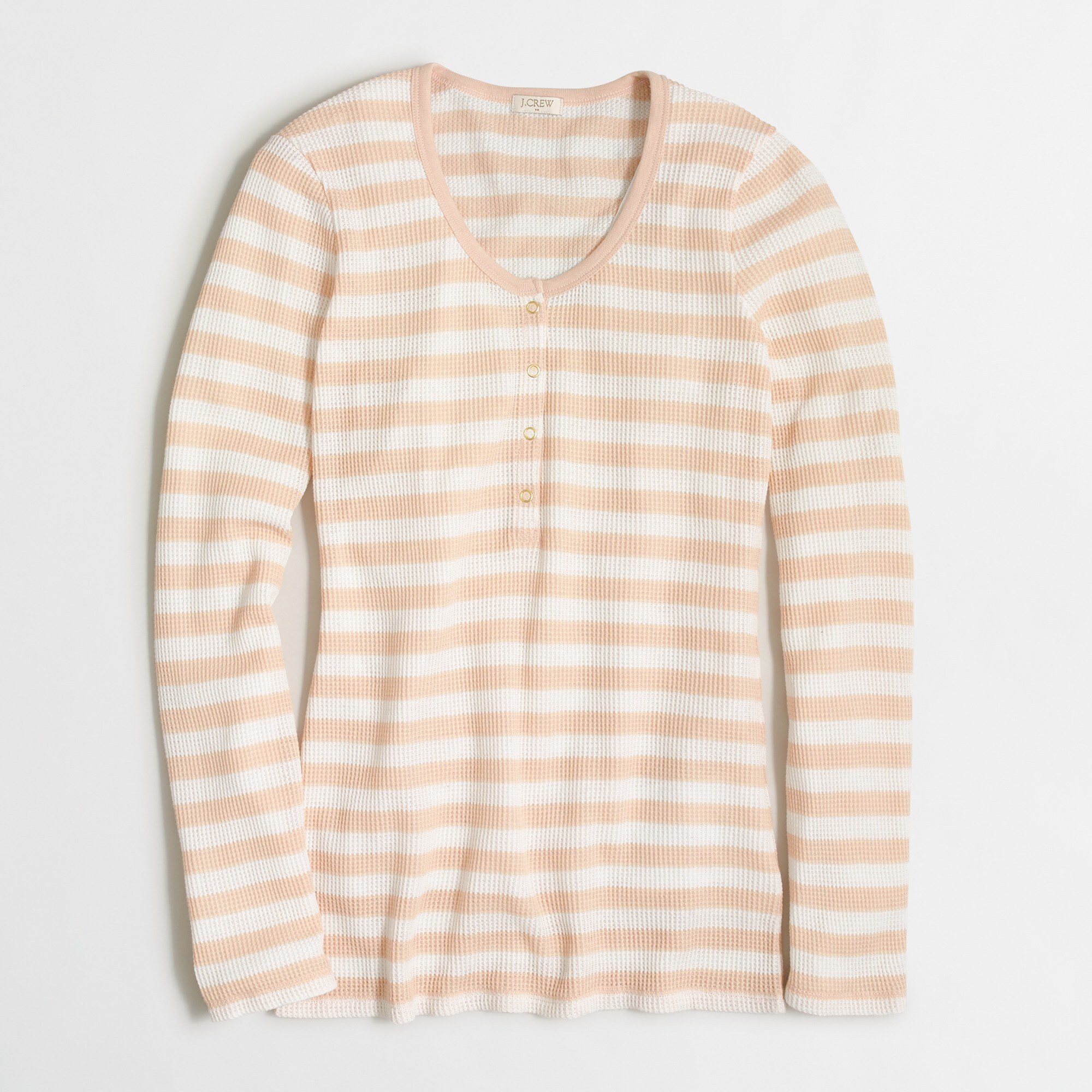 Striped waffle henley