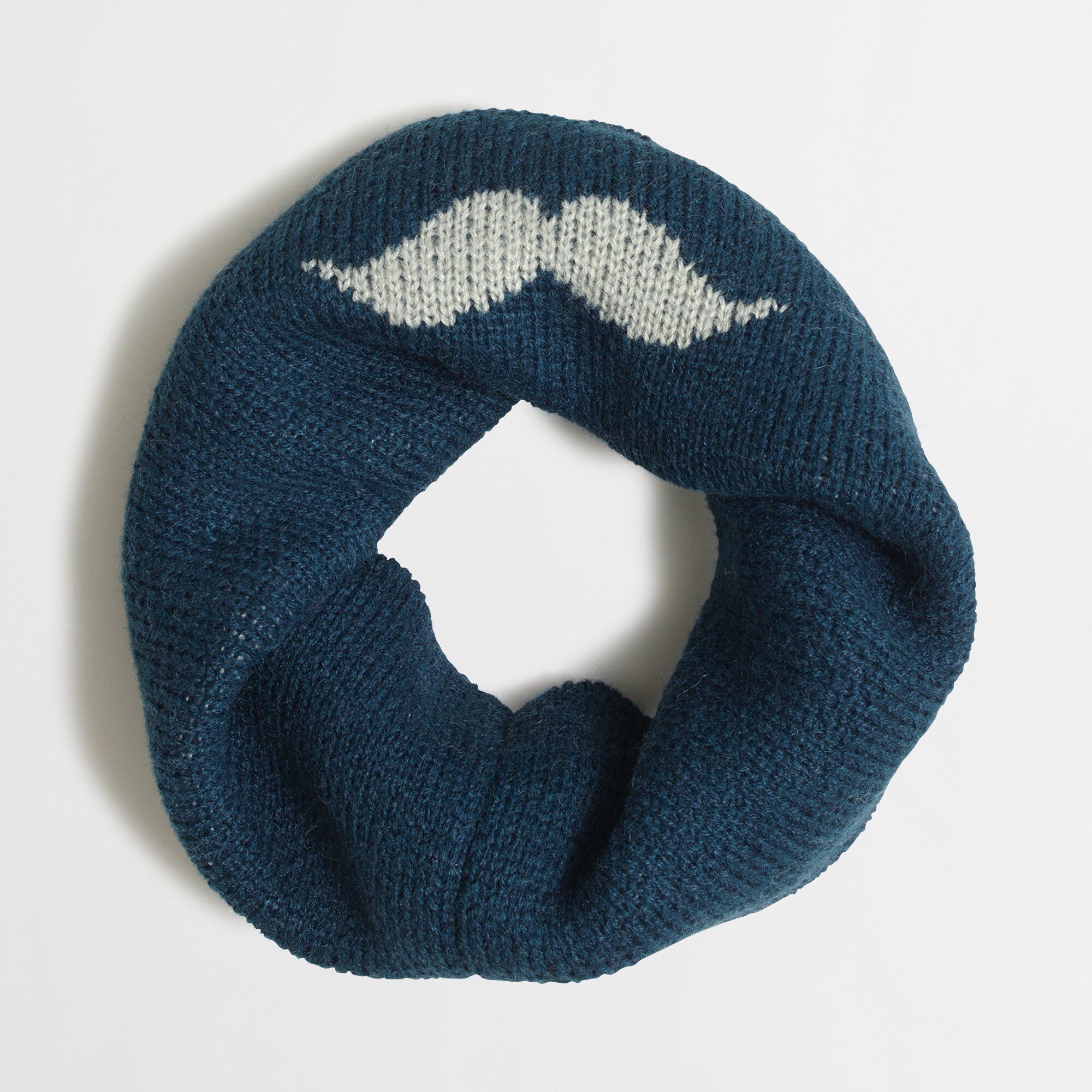 Boys' mustache infinity scarf