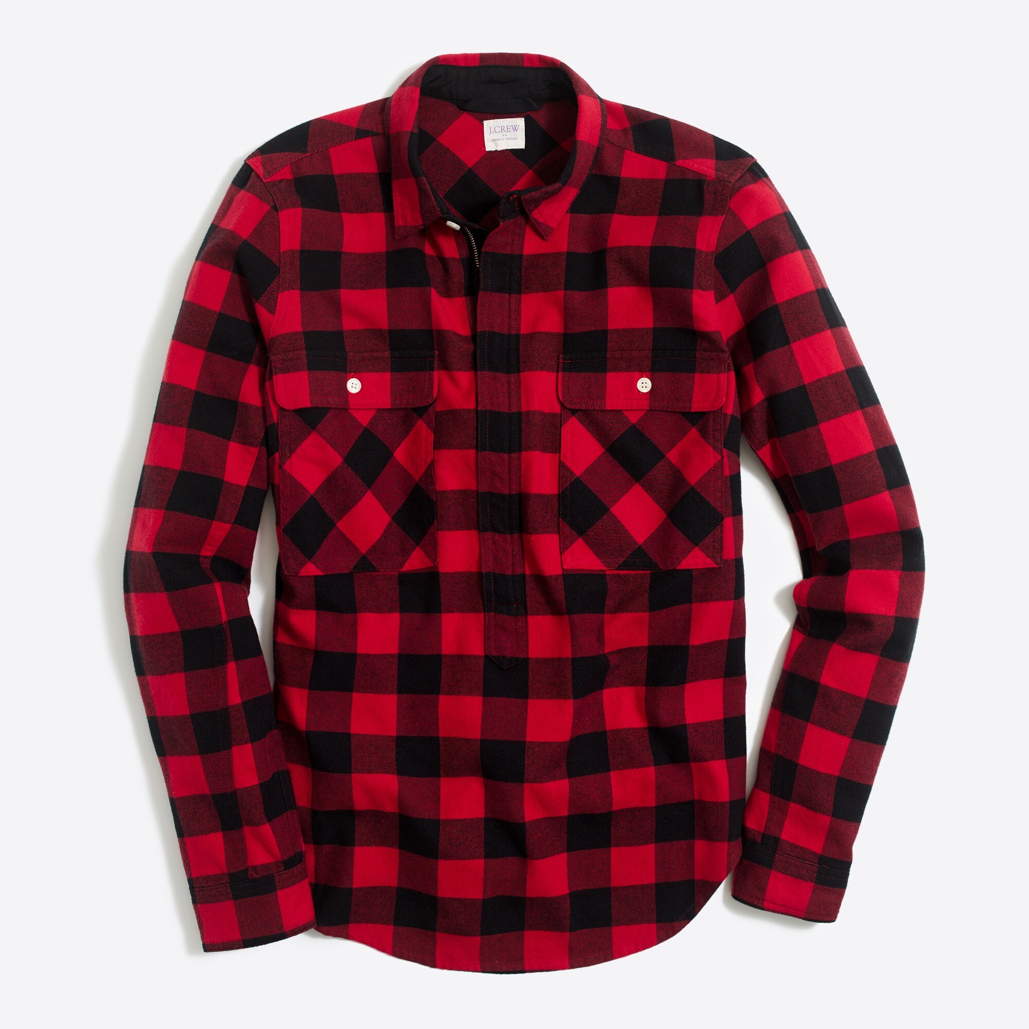 buffalo check shirt-jacket for women
