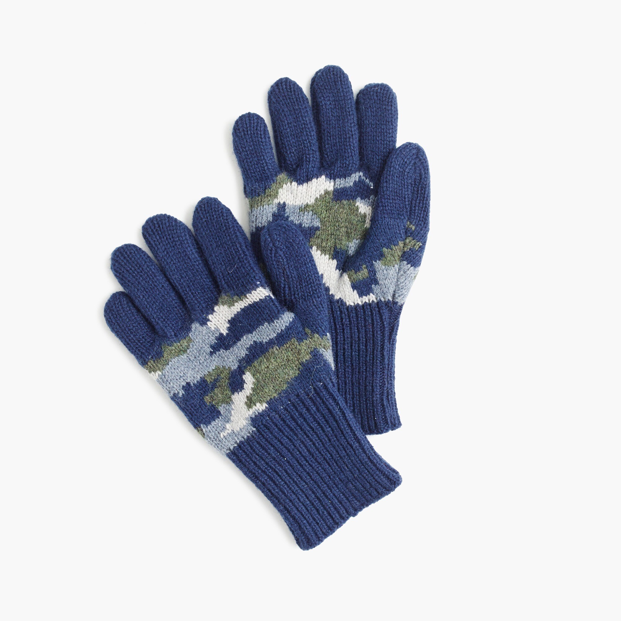 camo wool gloves