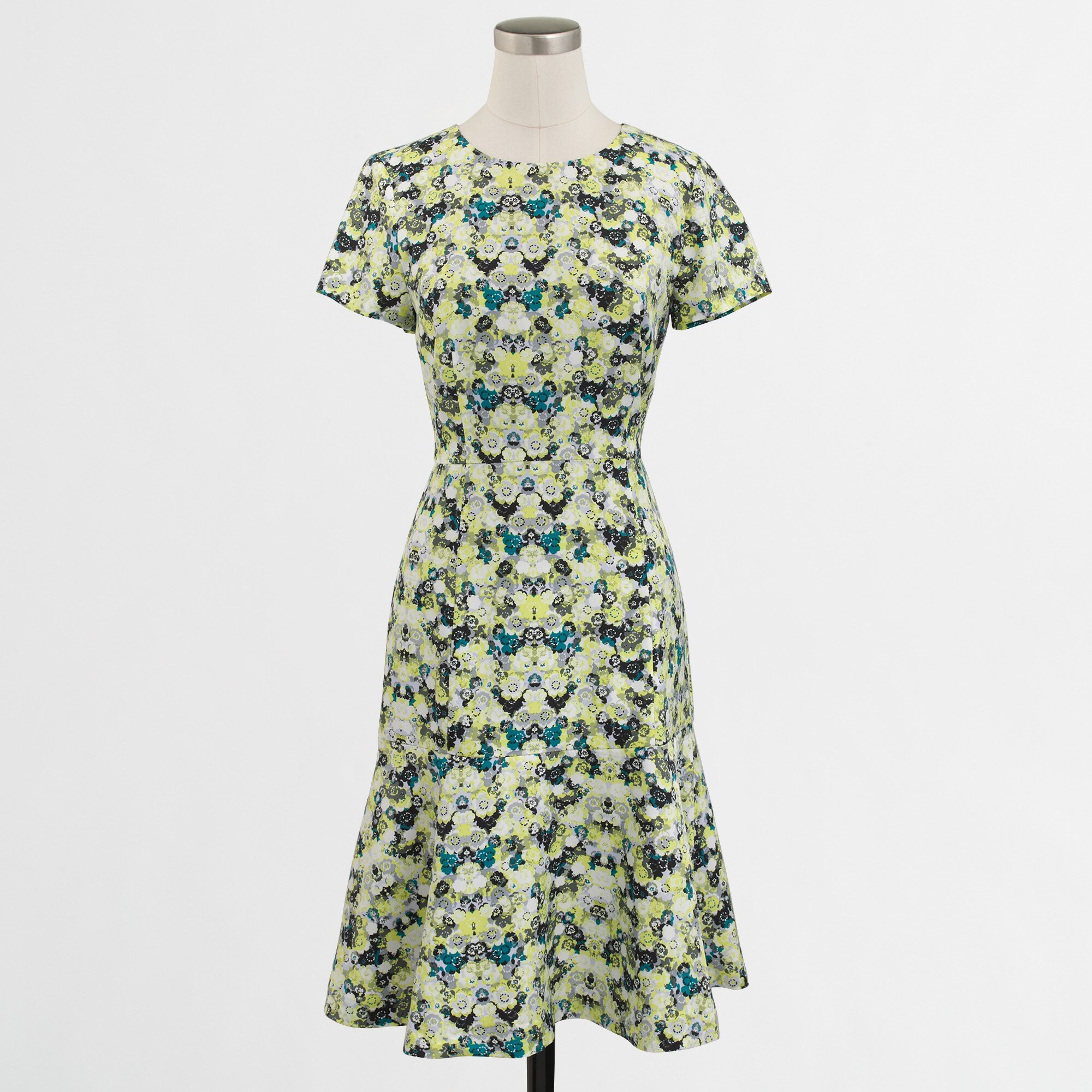 printed flared dress for women
