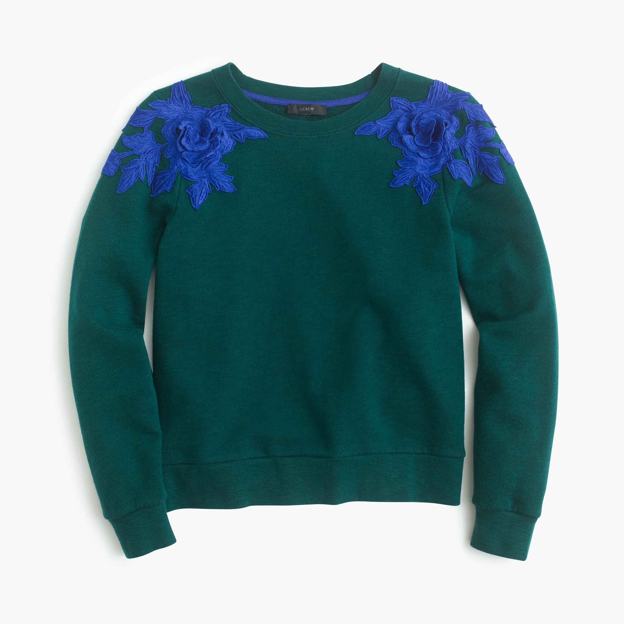 Sweatshirt with floral appliqué