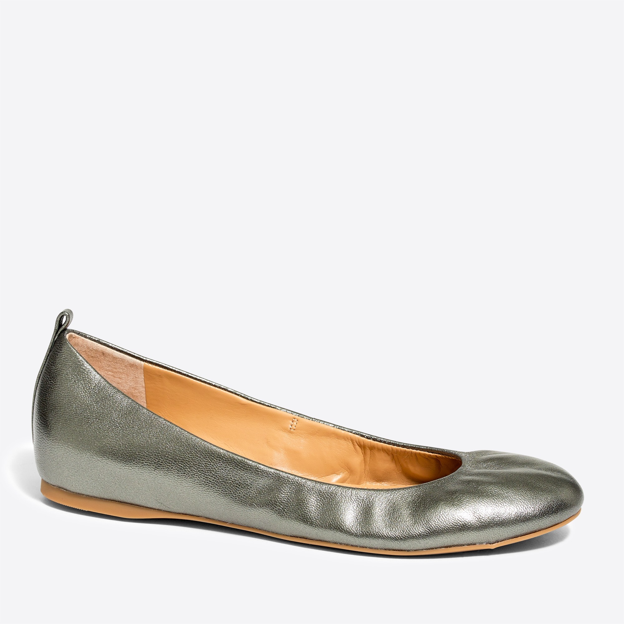 Anya metallic leather ballet flats