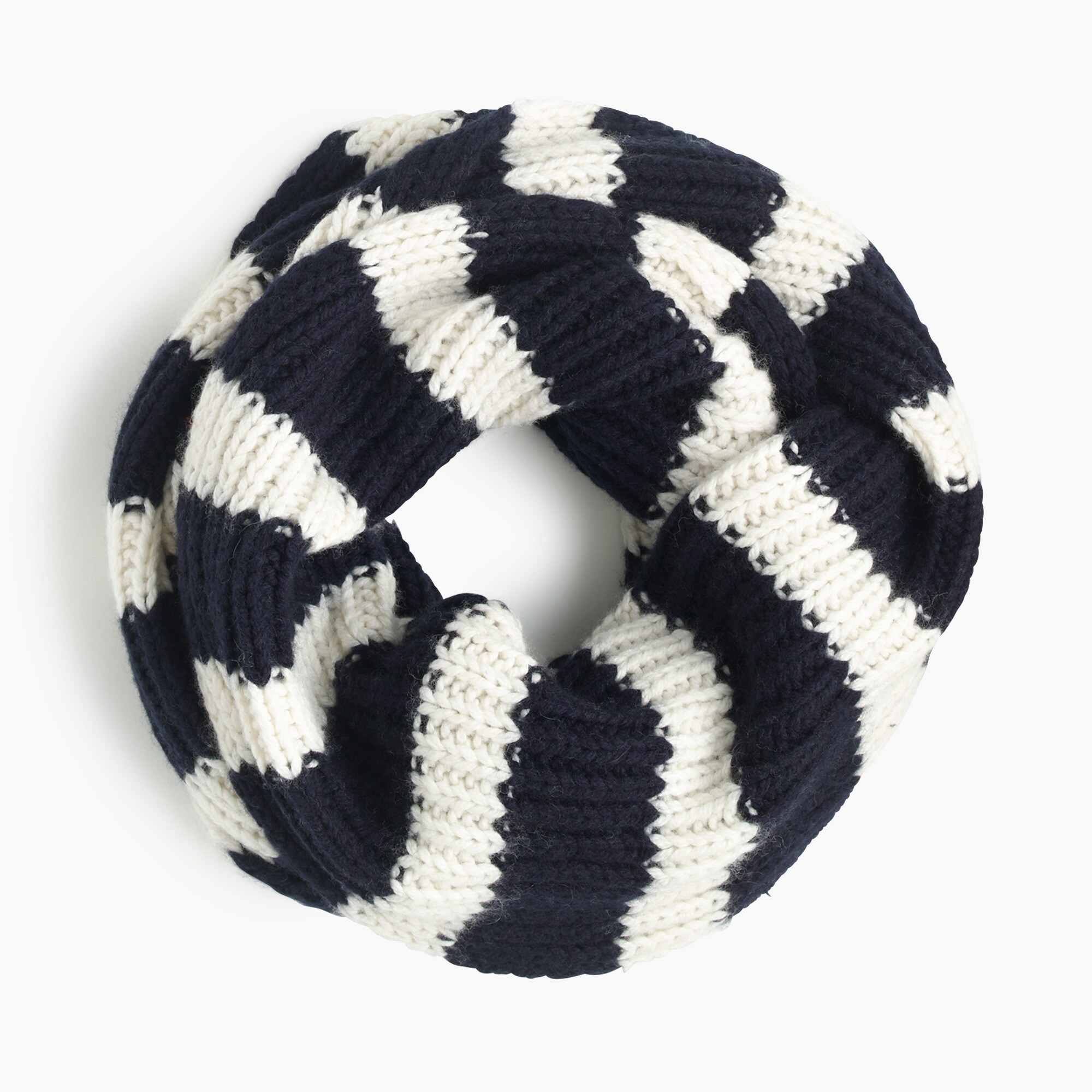 Ribbed infinity scarf in stripe