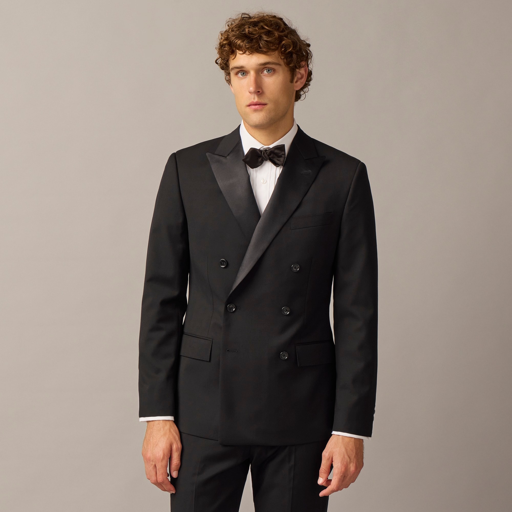 Ludlow Slim-fit double-breasted tuxedo jacket in Italian wool