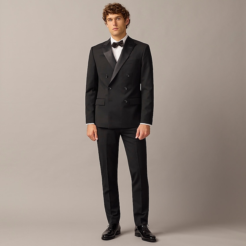 j.crew: ludlow slim-fit double-breasted tuxedo jacket in italian wool for men, right side, view zoomed