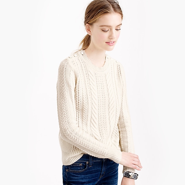 Perfect cable sweater : Women sweaters | J.Crew