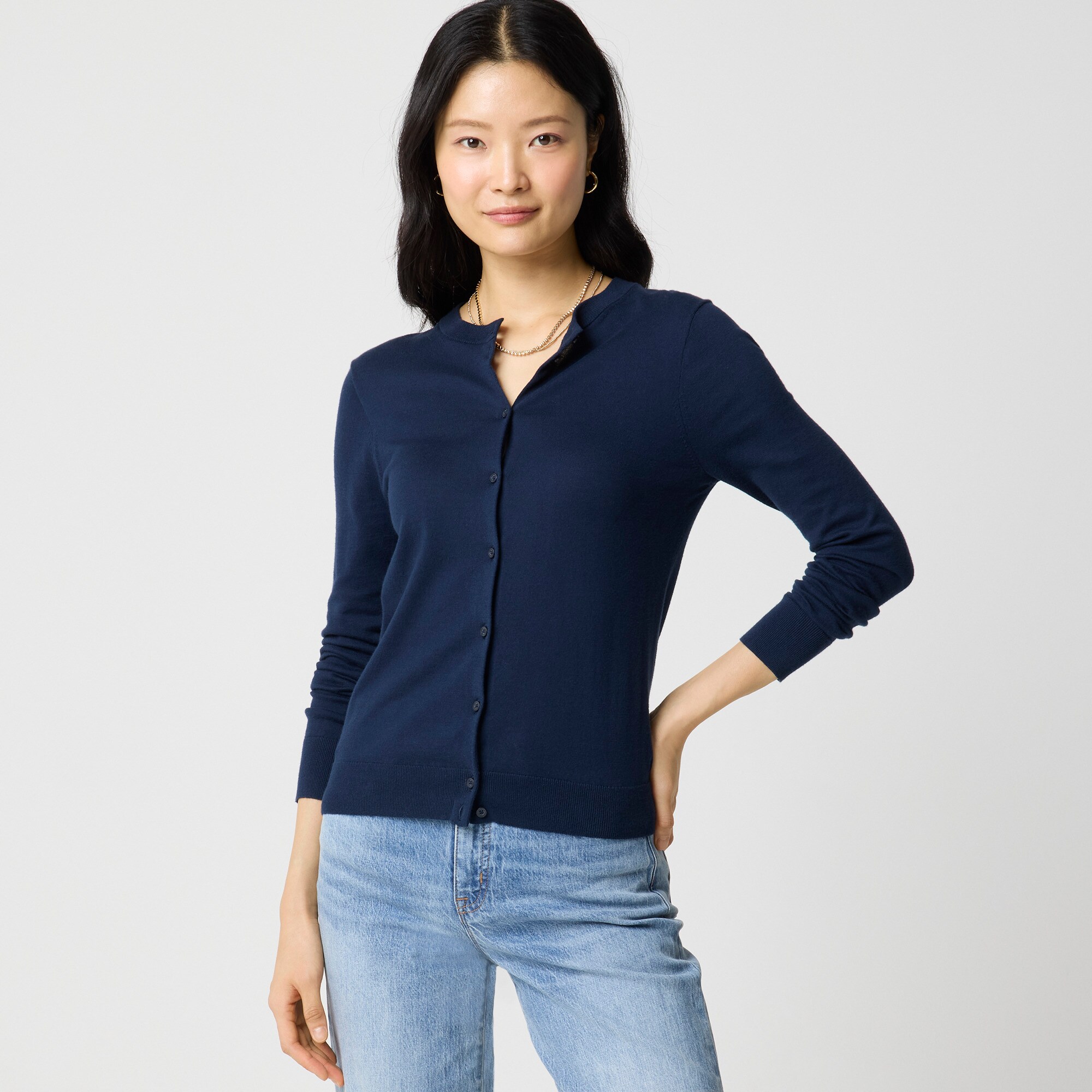 Classic Cotton Cardigan Sweater For Women | Factory