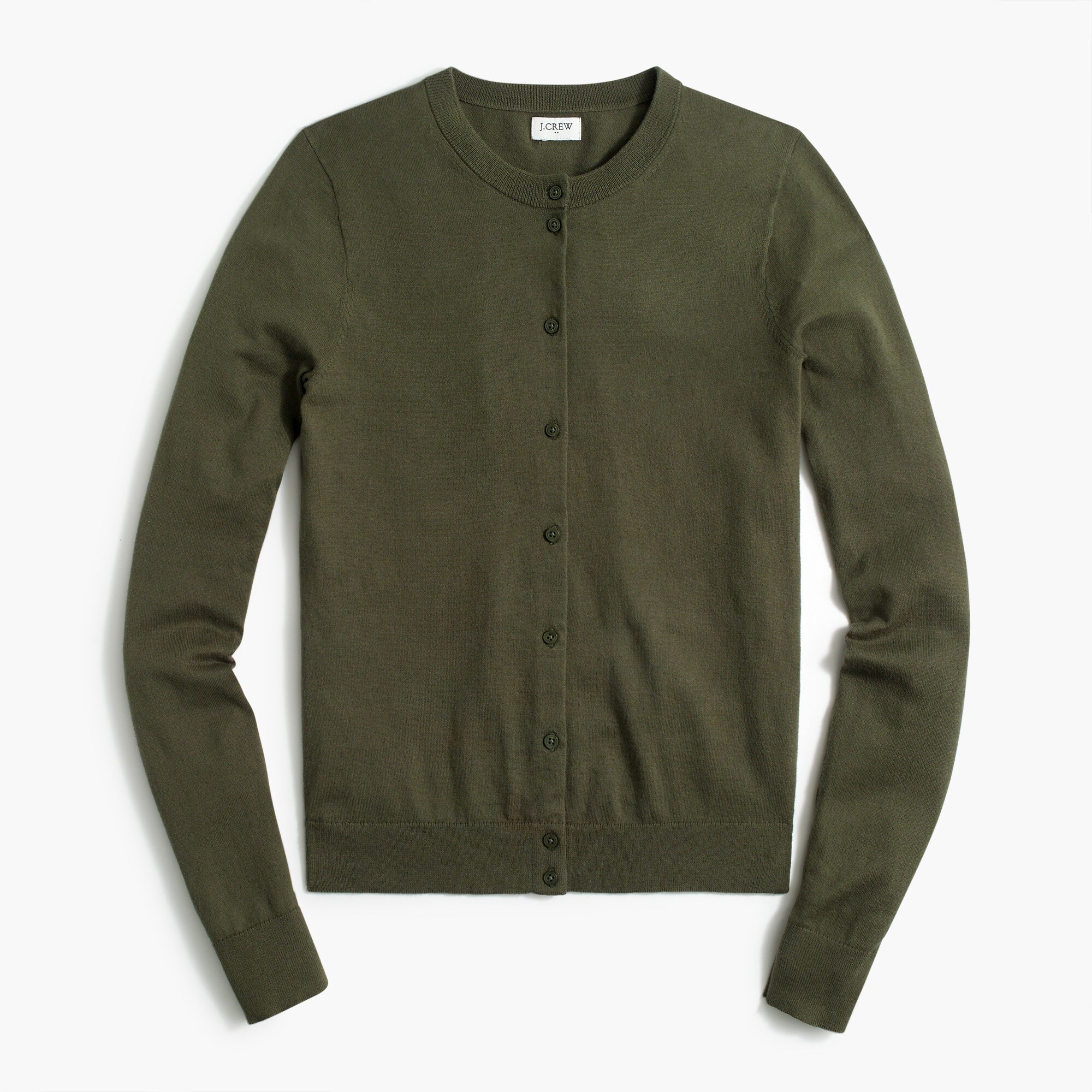 j crew green cardigan