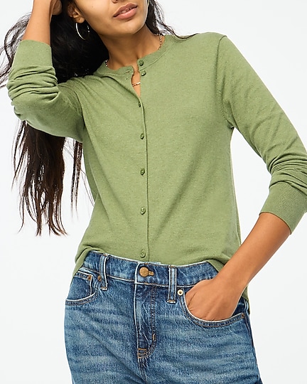 factory: classic cotton cardigan sweater for women