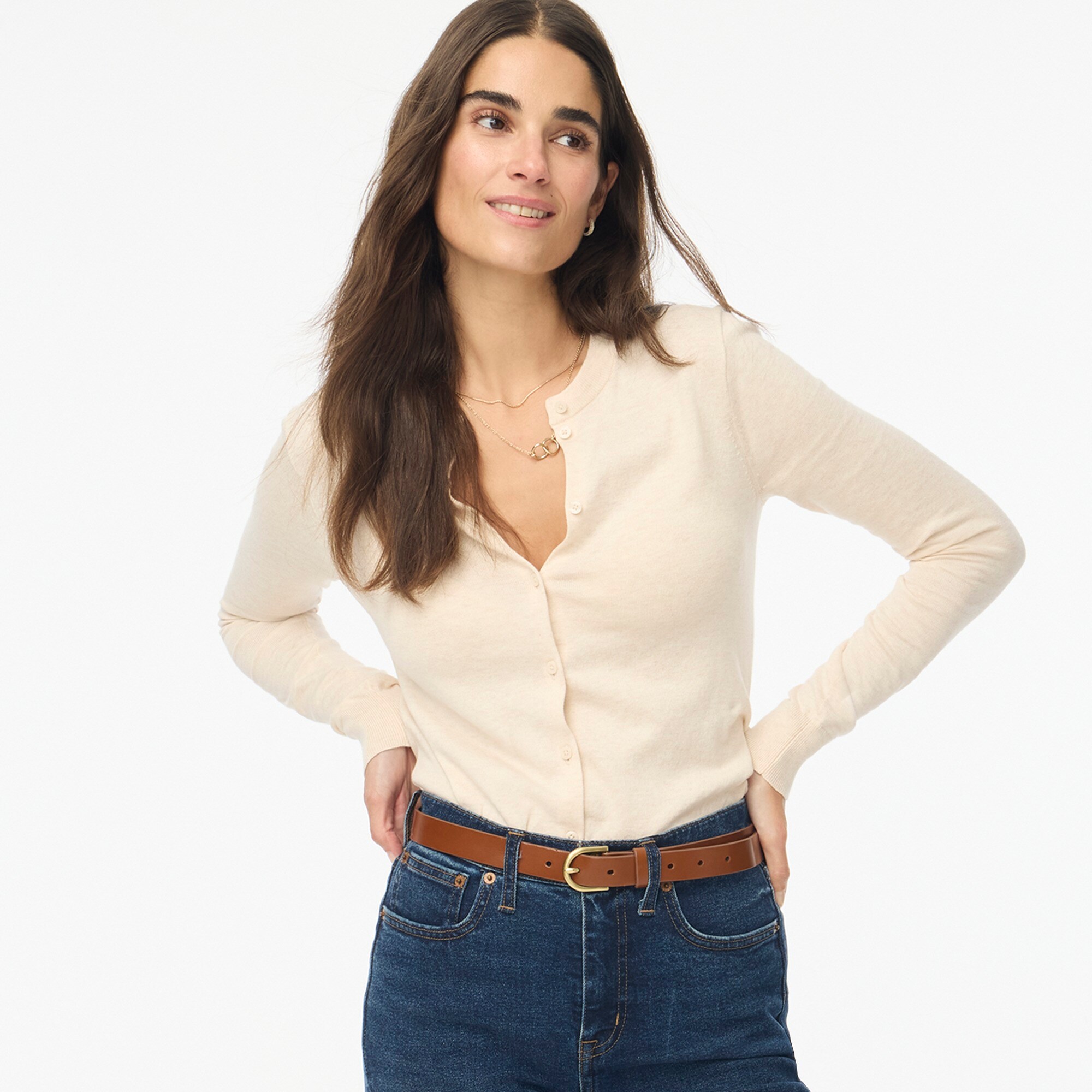  Classic cotton cardigan sweater