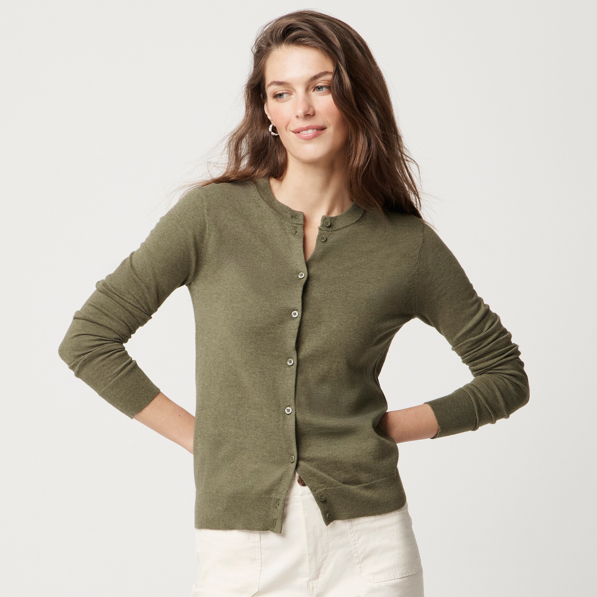  Classic cotton cardigan sweater