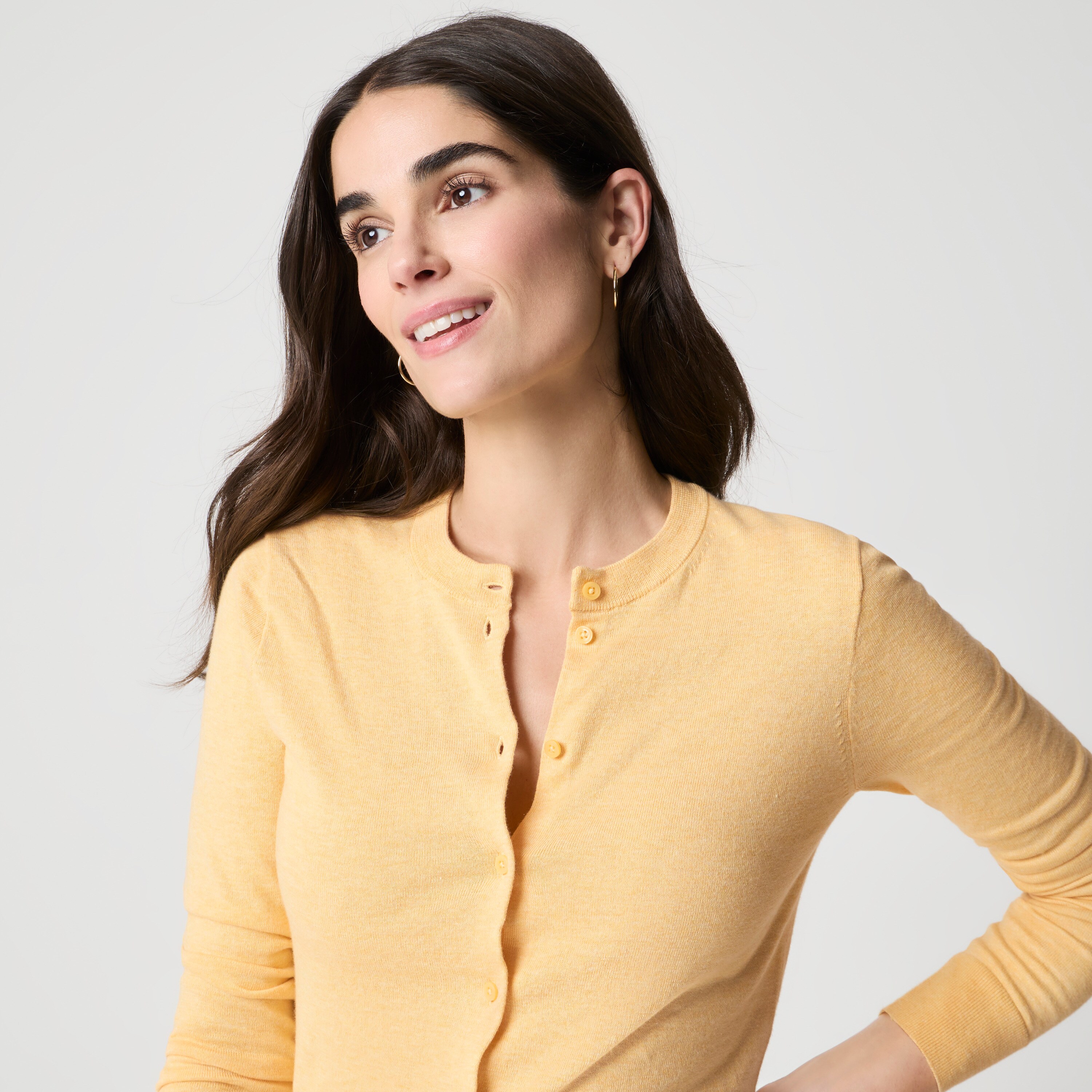 100% cotton classic cardigan sweater